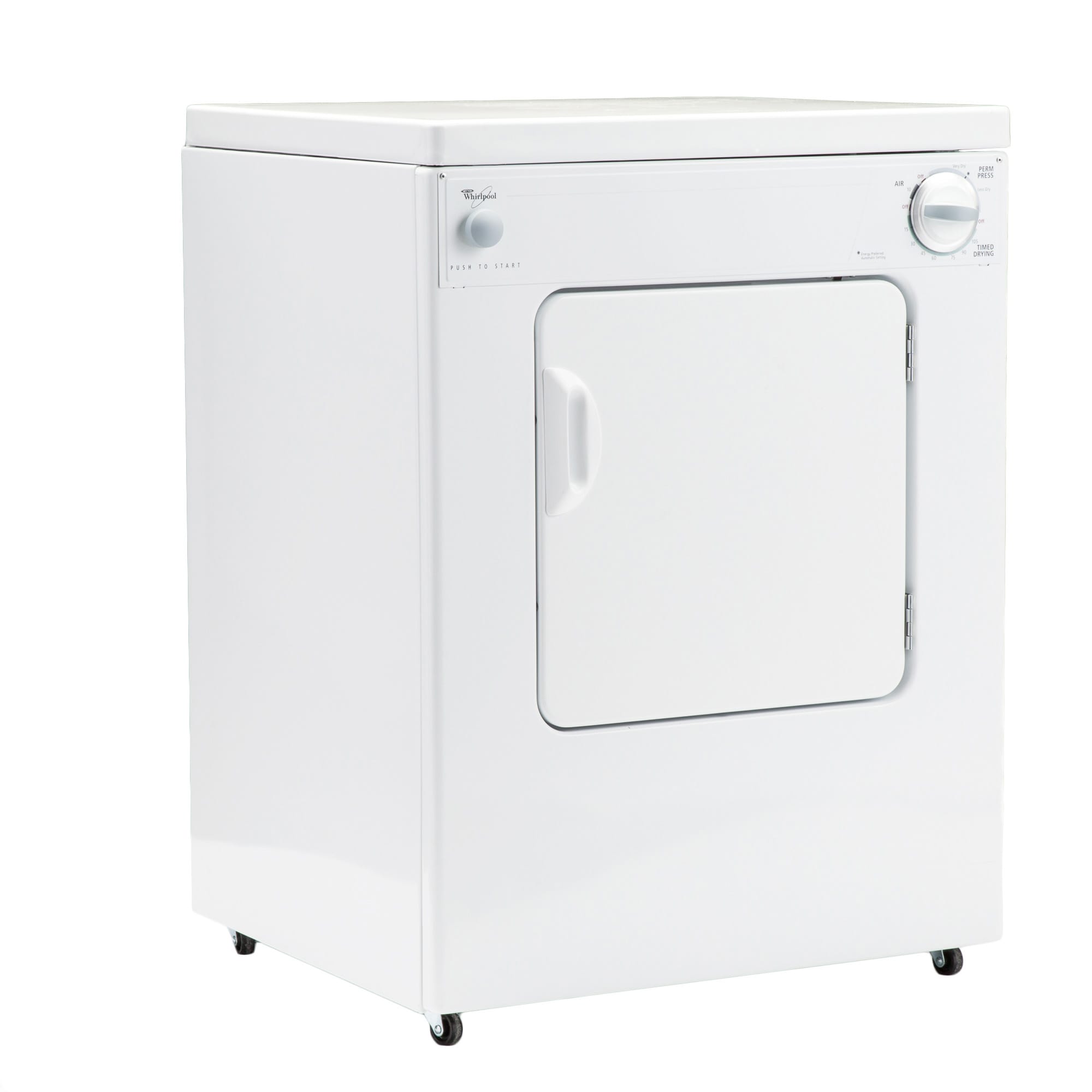 Whirlpool 3.4-cu ft Stackable Portable Electric Dryer (White) in the