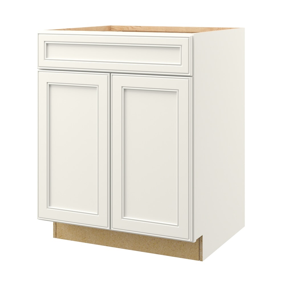 allen + roth 20280MK McKeller 27-in W x 34.5-in H x 24-in D Linen Base Fully assembled Cabinet (Flat Panel Square)