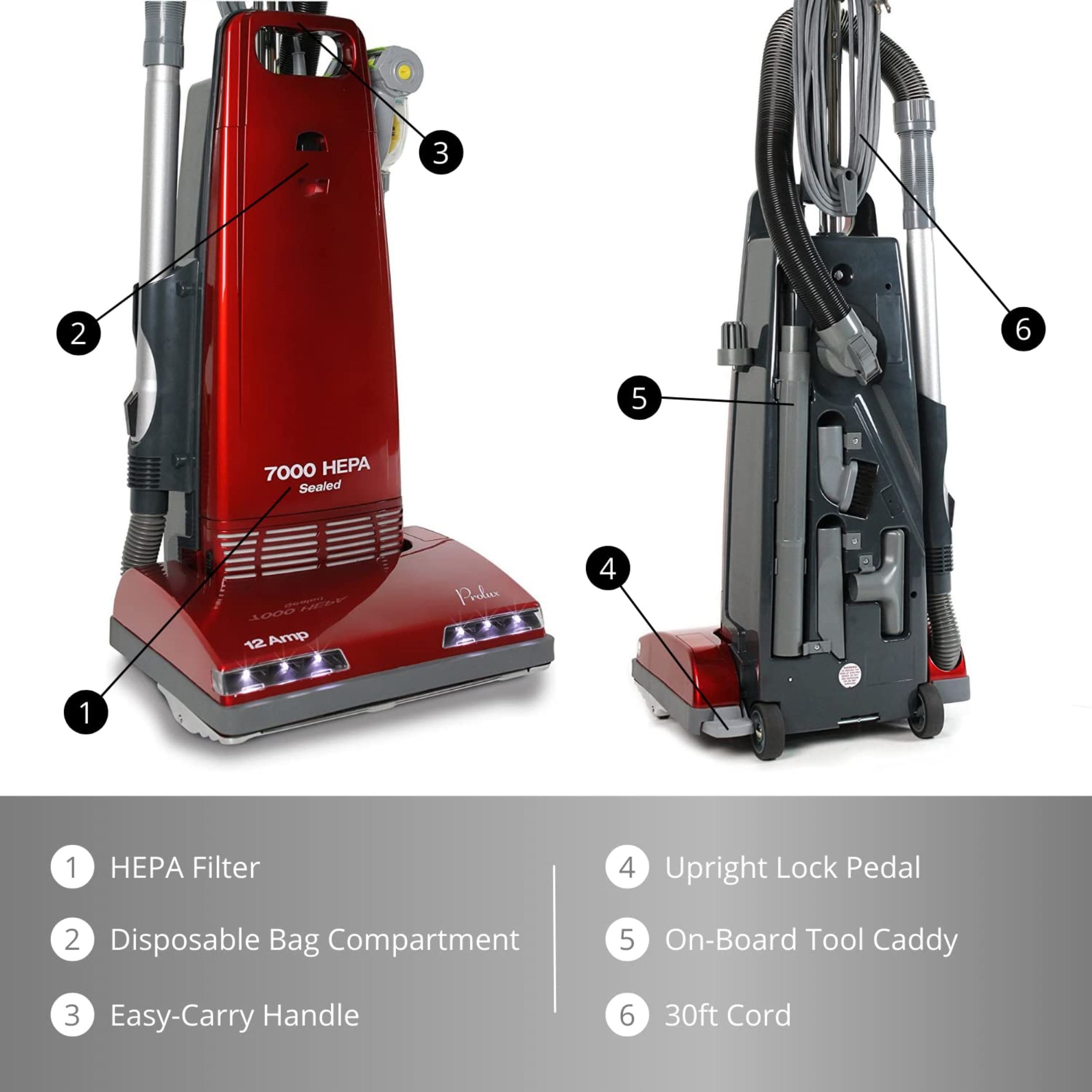 Prolux 7000 Corded Pet Upright Vacuum with HEPA Filter in the Upright  Vacuums department at