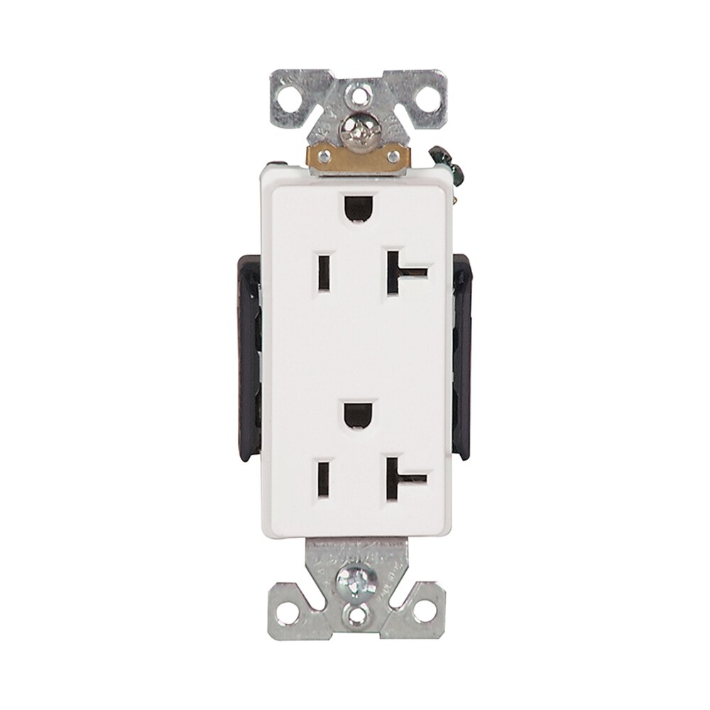 Eaton 6362W 20 -Amp 125-volt Industrial Duplex Outlet , White