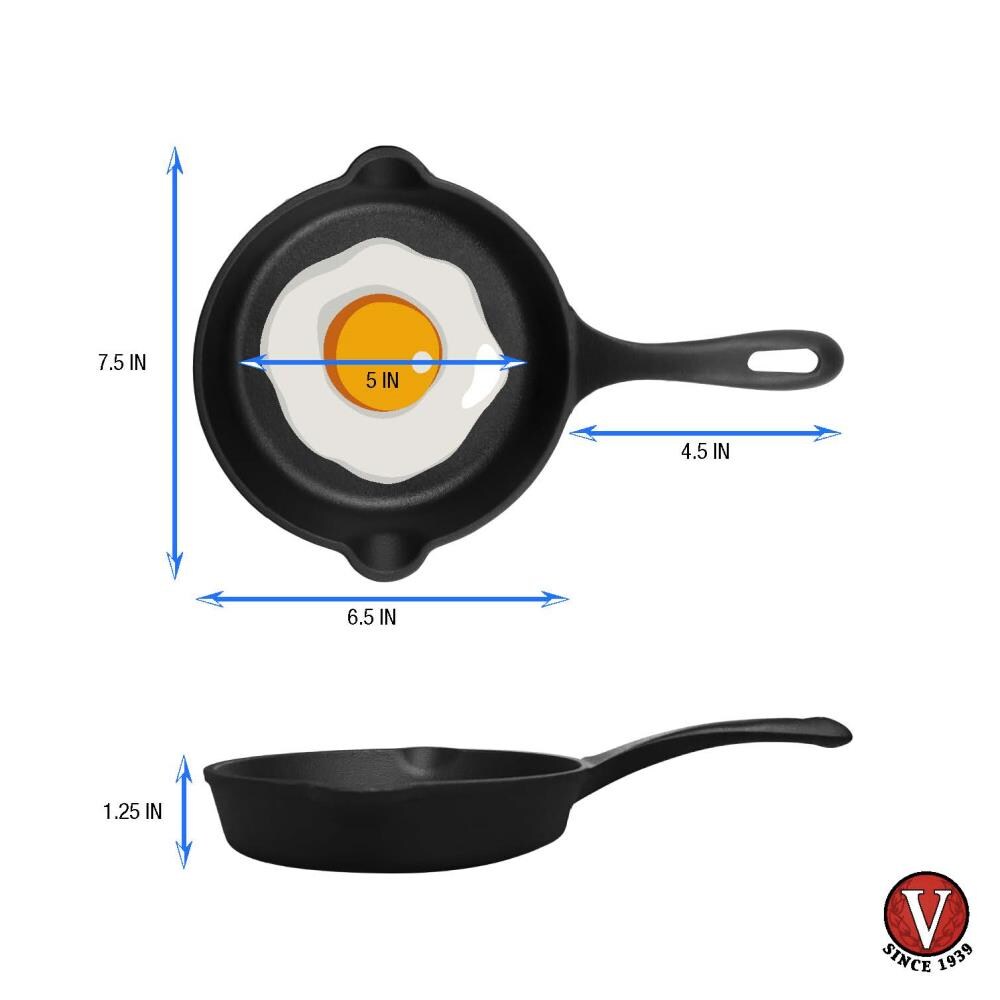 Victoria 13.4-in Cast Iron Cooking Pan with Lid in the Cooking Pans &  Skillets department at