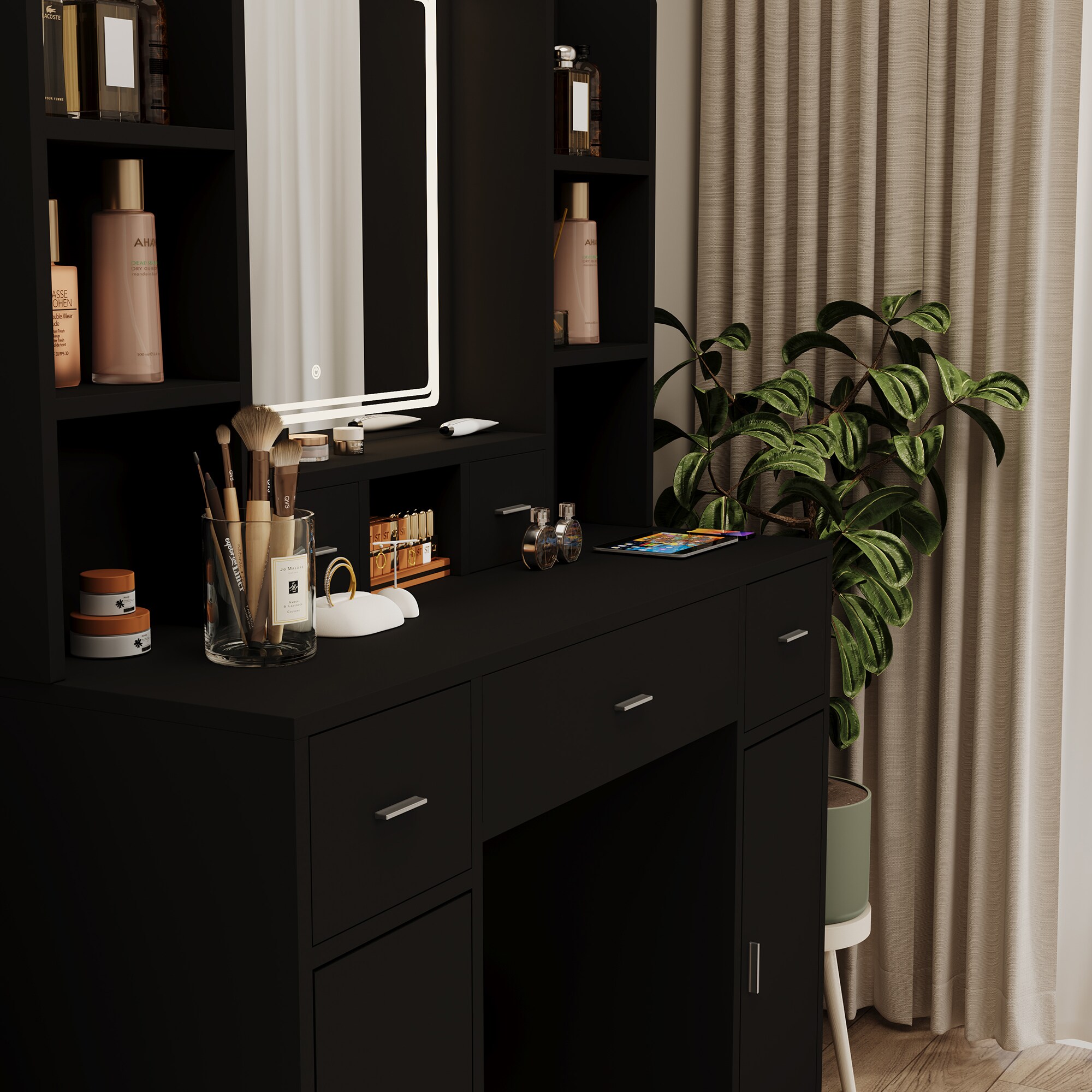 SINOFURN SYC080020BK Bedroom-Vanities - View #6