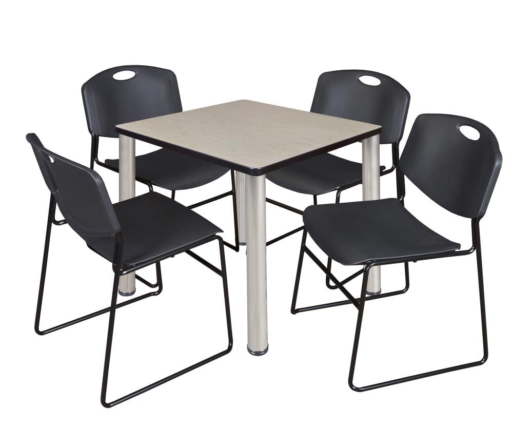 Regency TB3030PLBPCM44BK Breakroom Off-white 4-Person Training Table (30-in W x 29-in H)