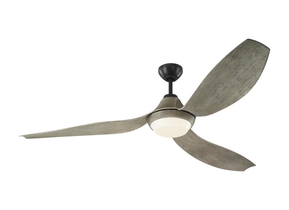 Monte Carlo 3AVMR64AGPD Avvo 64-in Aged Pewter Integrated LED Indoor/Outdoor Ceiling Fan with Light and Remote (3-Blade)