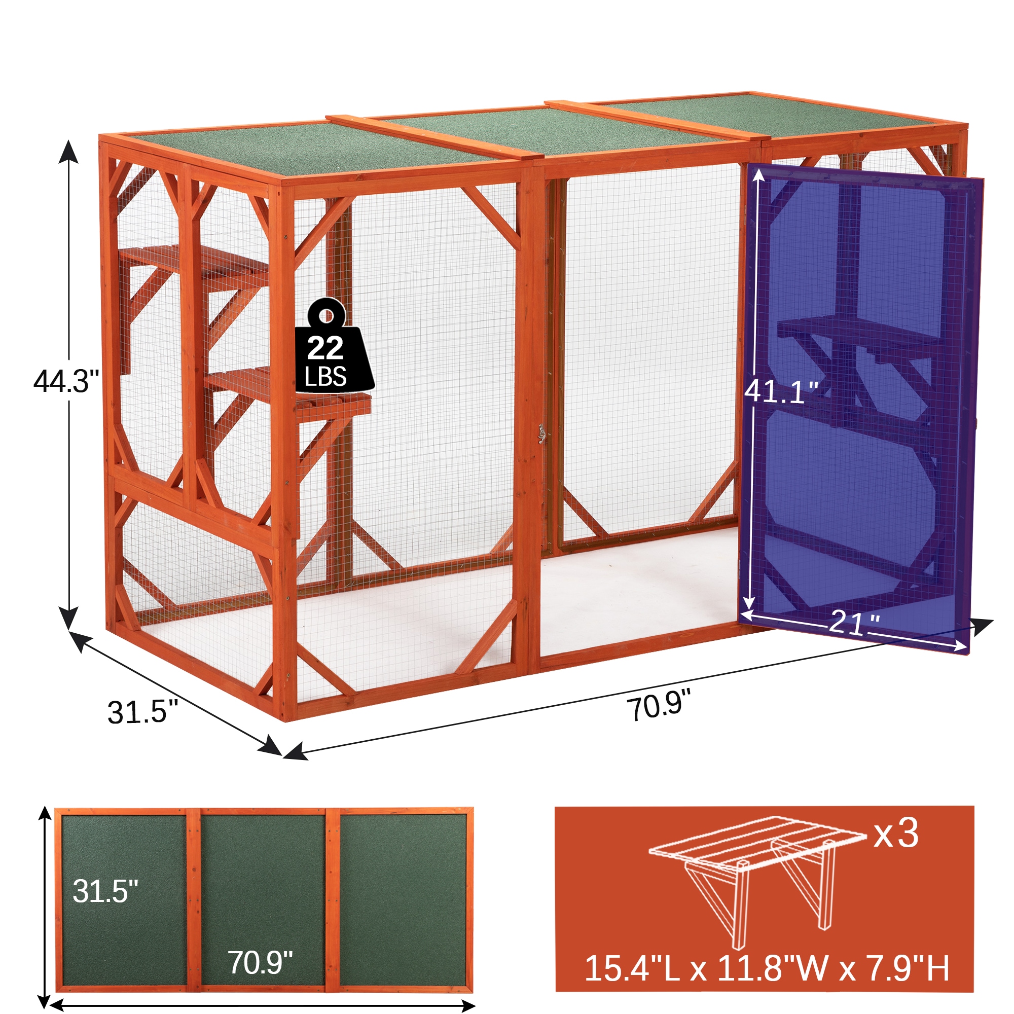 Kahomvis MIX-QPCW-519 Dog-Houses - View #3