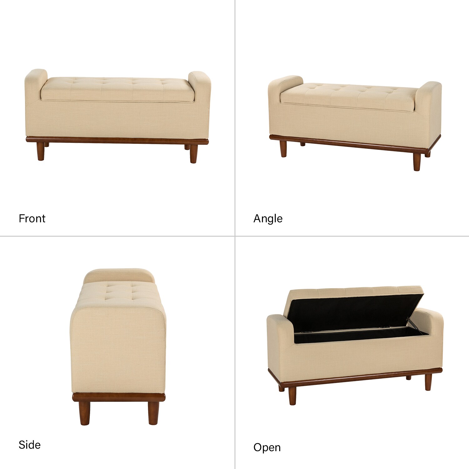 14 Karat Home BEOY0568-LINEN bench - View #5