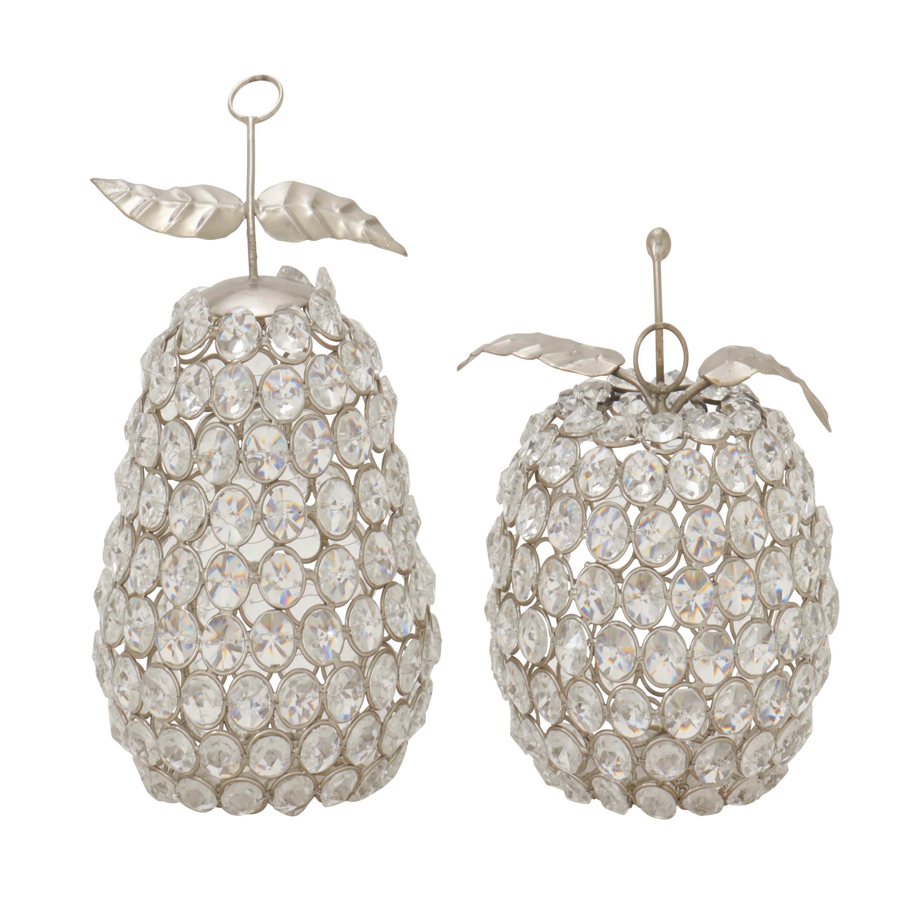 Grayson Lane 37015 2-Pack Silver Iron Glam Sculpture