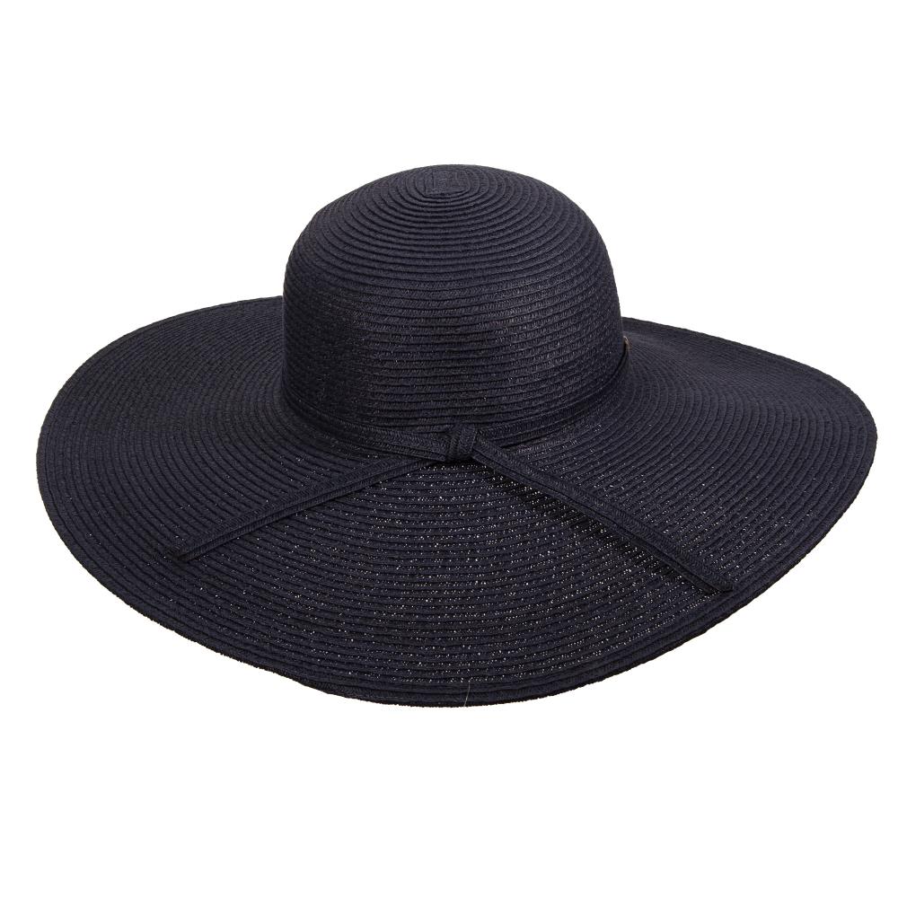 Dorfman Pacific Ladies Scala Big Brim Straw Hat with Braided Hat Band ...