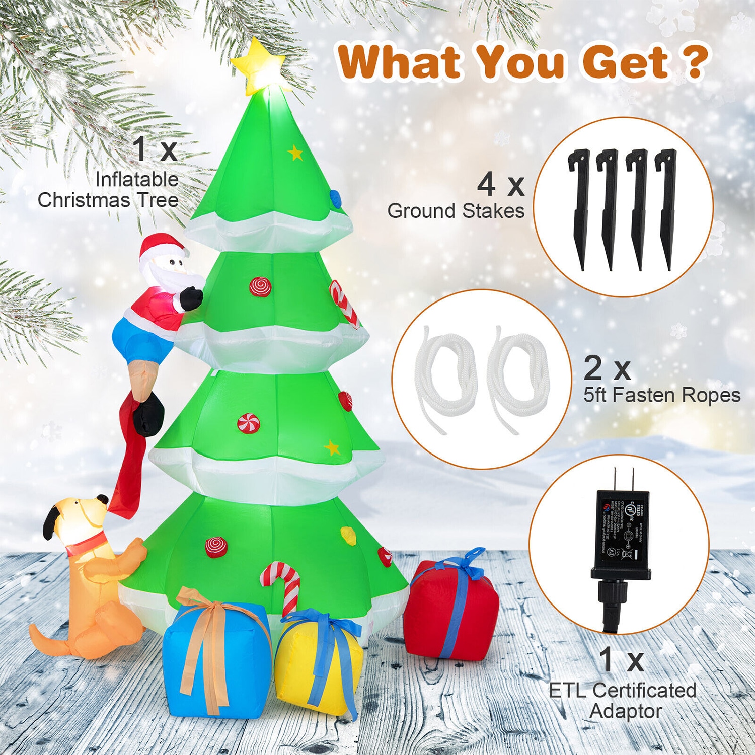 WELLFOR HYJ23969US Christmas-Inflatables - View #2