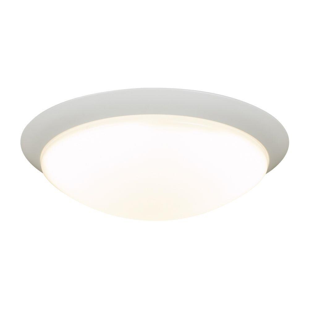 PLC Lighting 1110WH 1-Light 16-in White LED Flush Mount Light ENERGY STAR