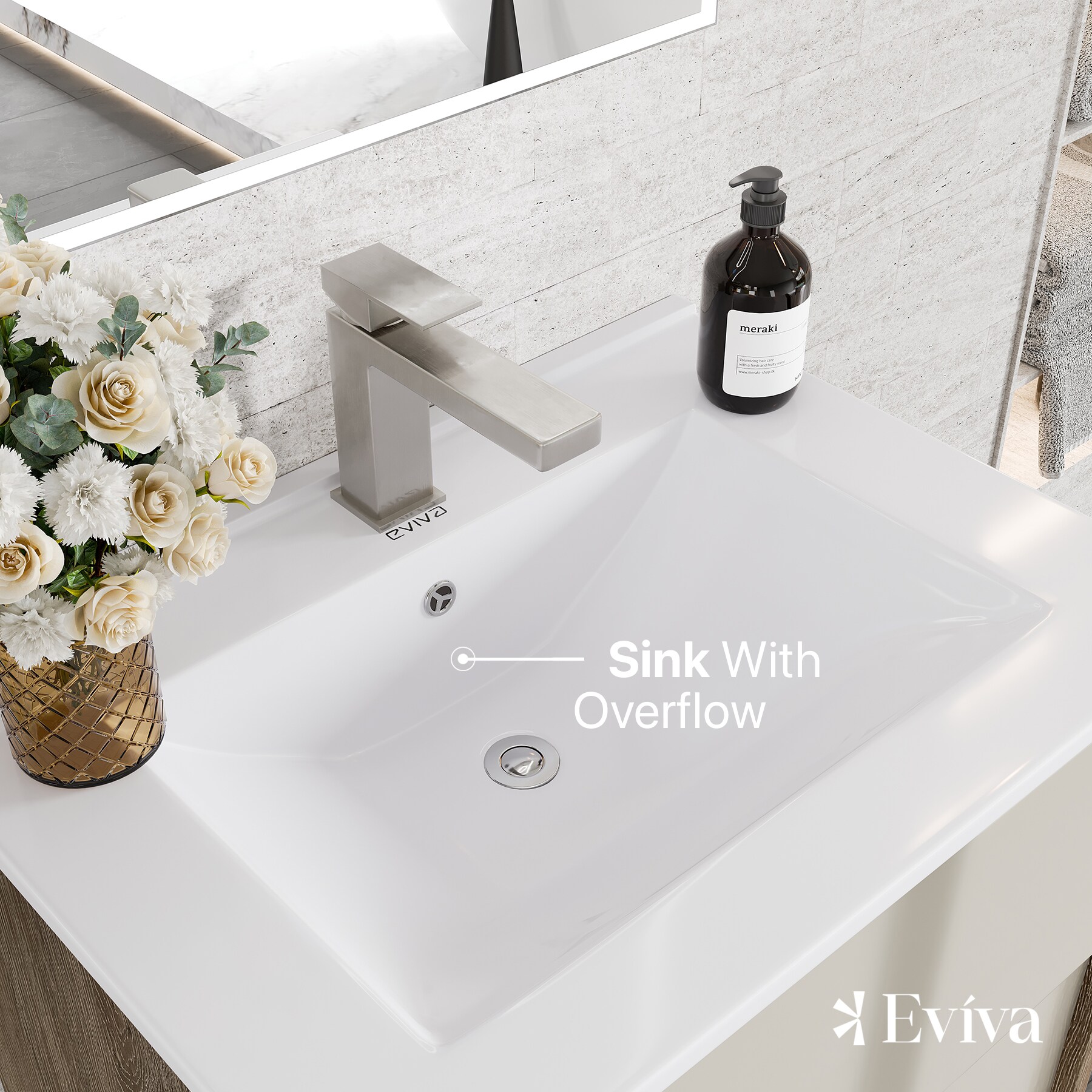 Eviva EVVN566-24WH/BG Bath-Vanity-Combo - View #7
