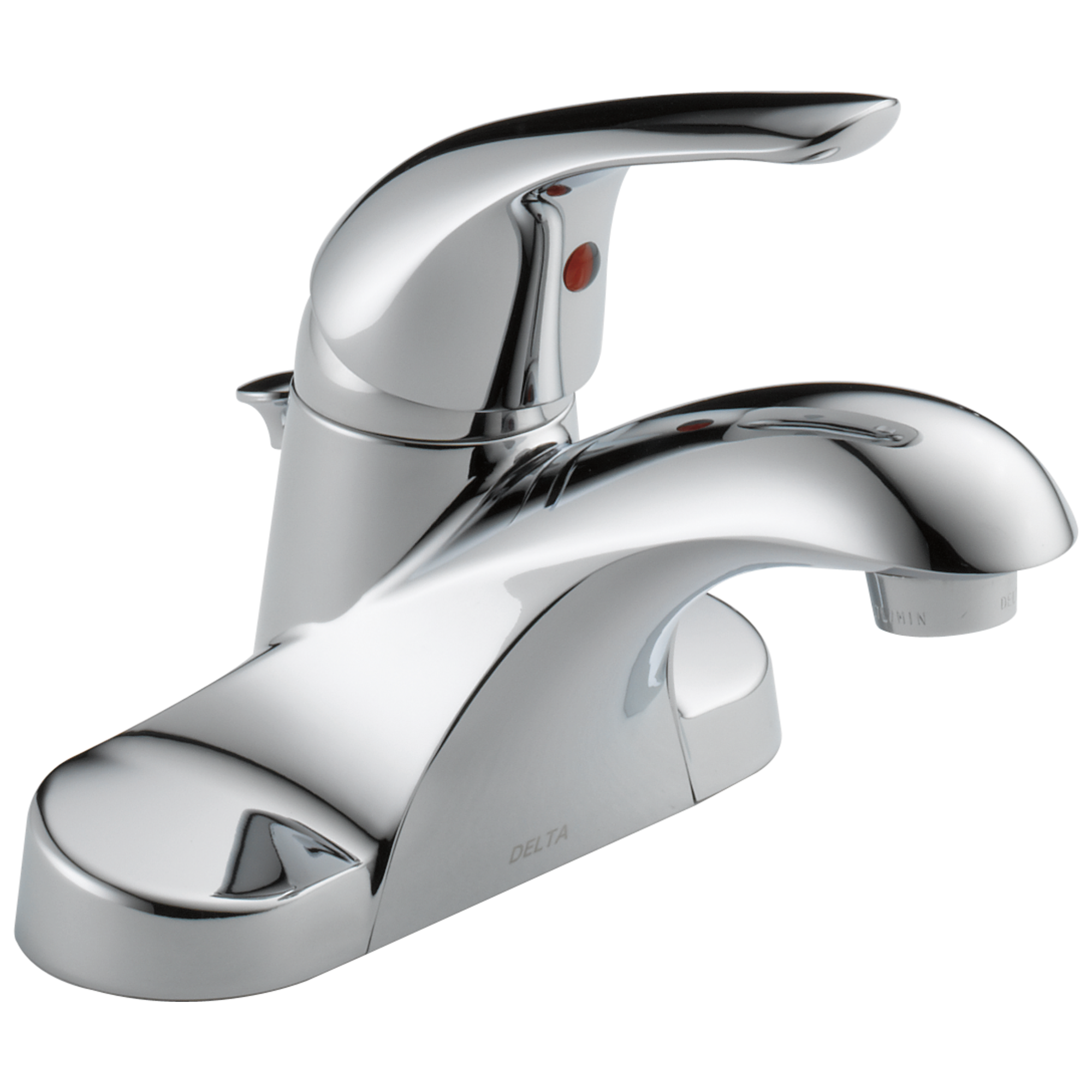Delta Foundations Chrome 4-in centerset 1-handle WaterSense Bathroom Sink  Faucet with Drain