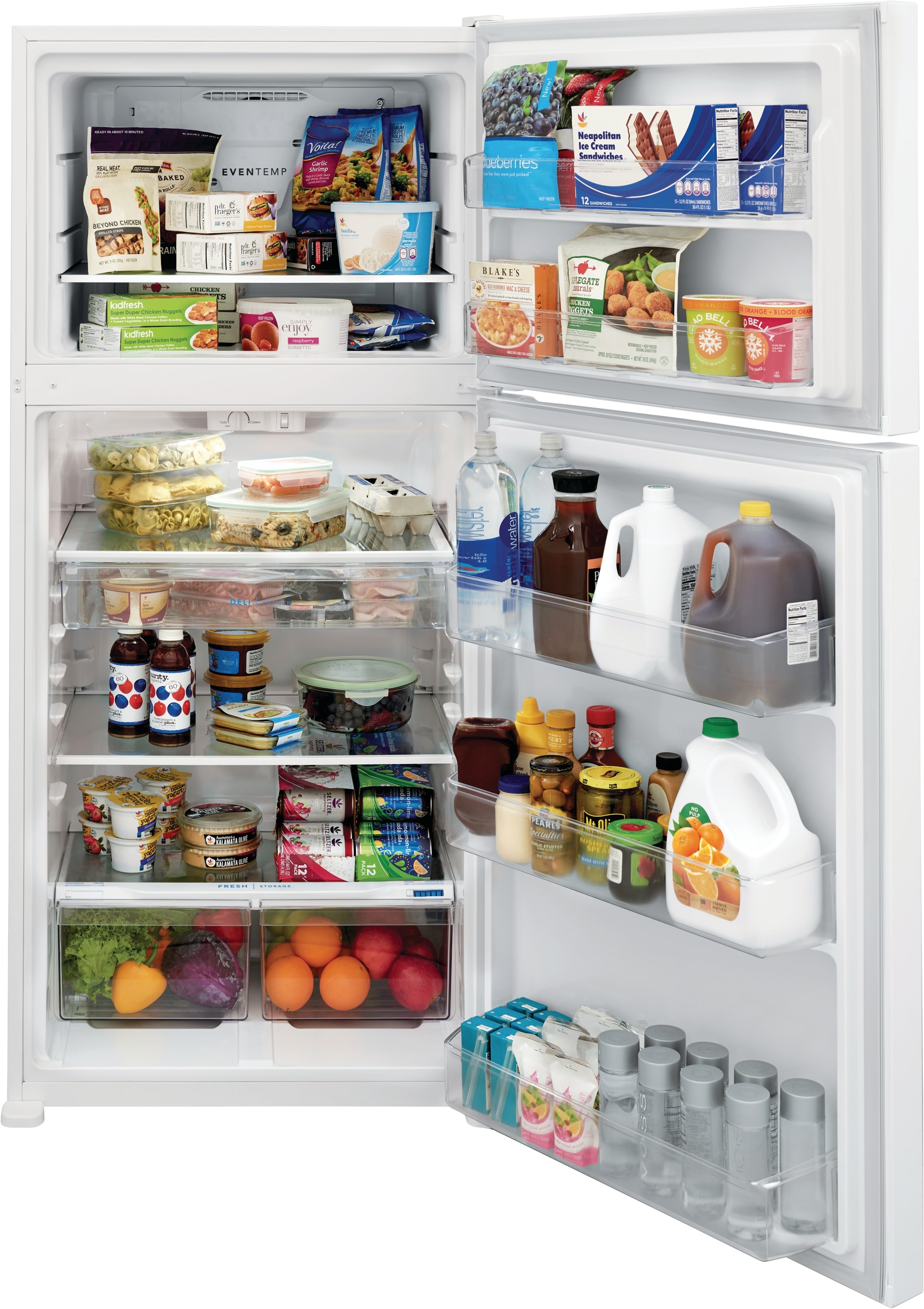 Frigidaire 20 Cu Ft Top Freezer Refrigerator White In The Top Freezer