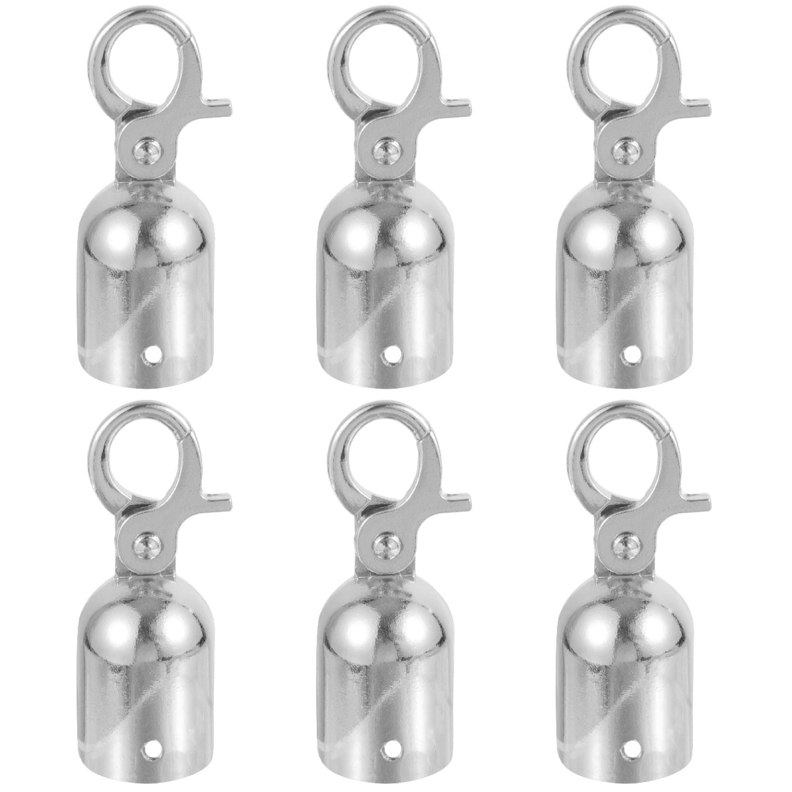 Oyezvary  Rope End Stopper with Snap Hook Durable Cord End Cap for Outdoor Stanchion Rope Barriers and Guardrails Easy Attachment Connector Three