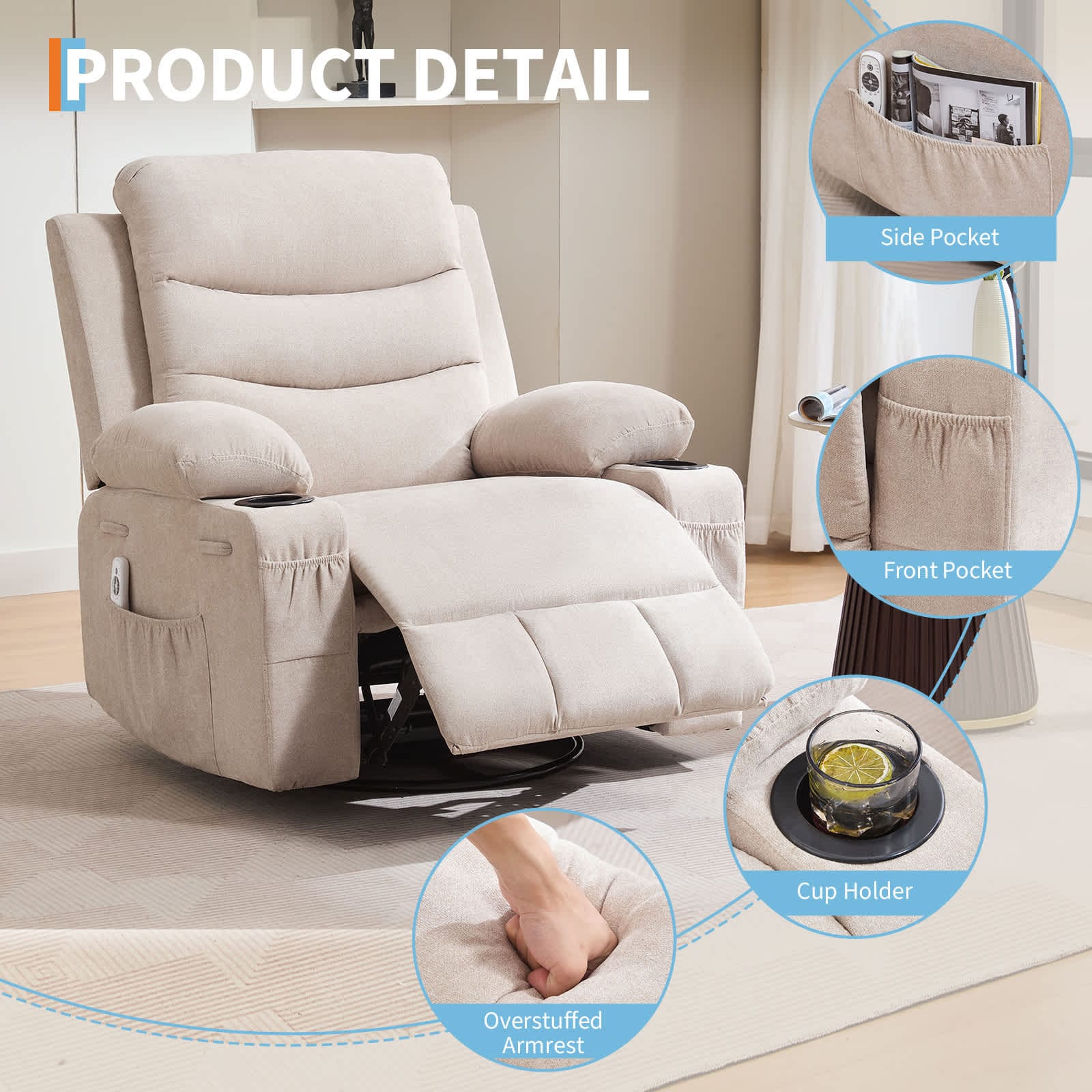 Qeetex SUN-PHK-34BYP5C5 recliners - View #4
