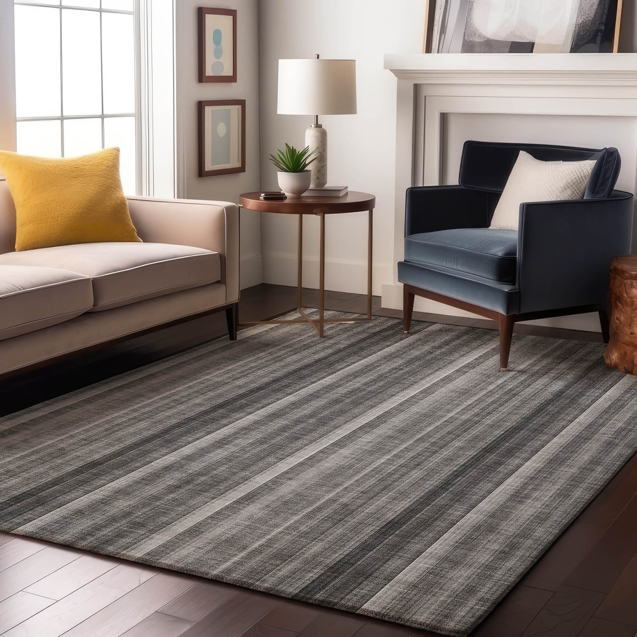 Addison Rugs AMF524TE5X8 Mayfield AMF524TE 5 x 7 (ft) Loomed Polyester Teal Rectangular Indoor Abstract Machine washable Area rug