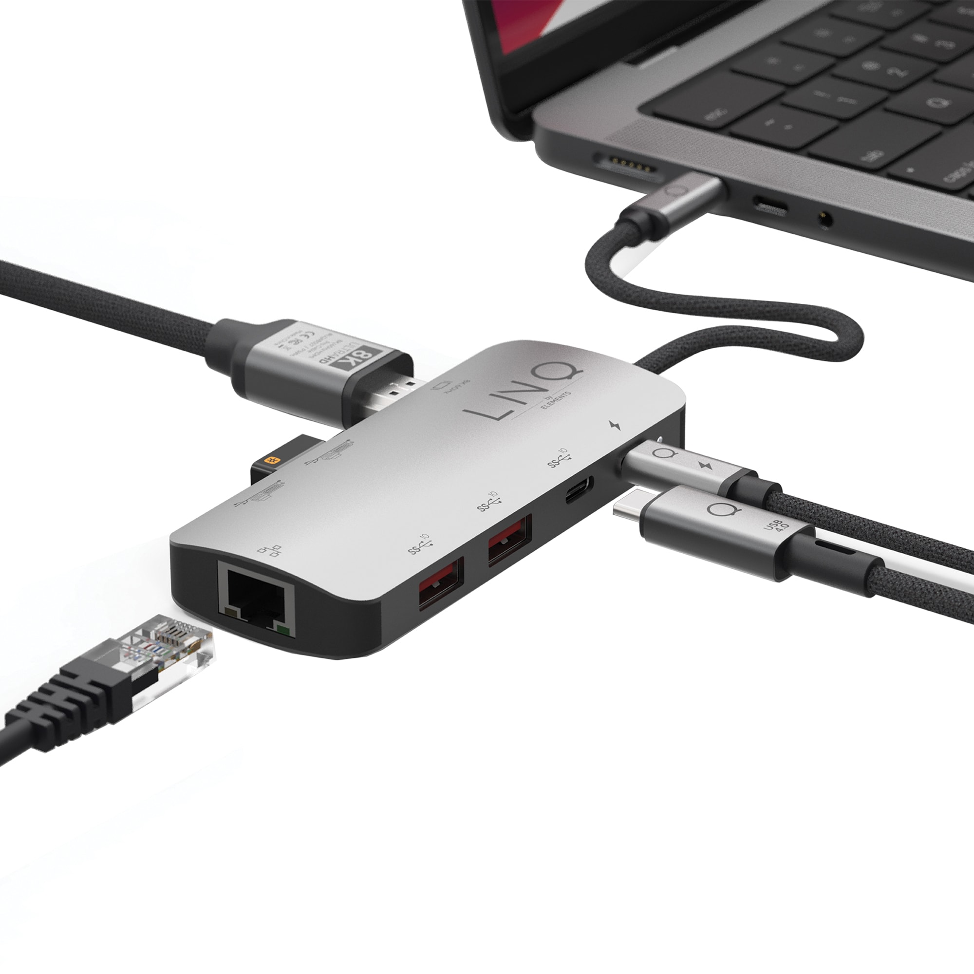 LINQ byELEMENTS 9 In 1 Pro Studio SSD USB C Multiport Hub 0.3726 H