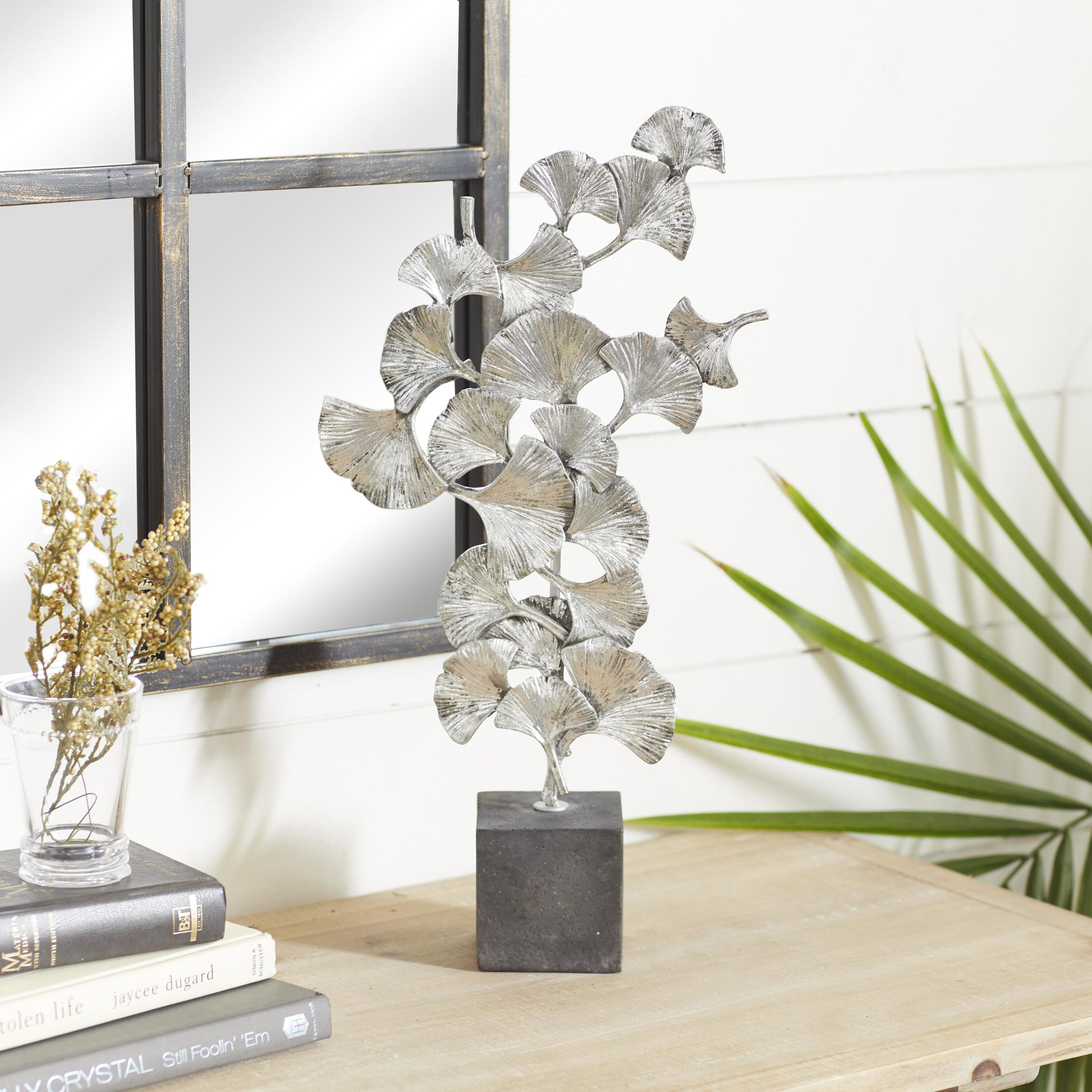 Grayson Lane 94147 Silver Stone Modern Sculpture