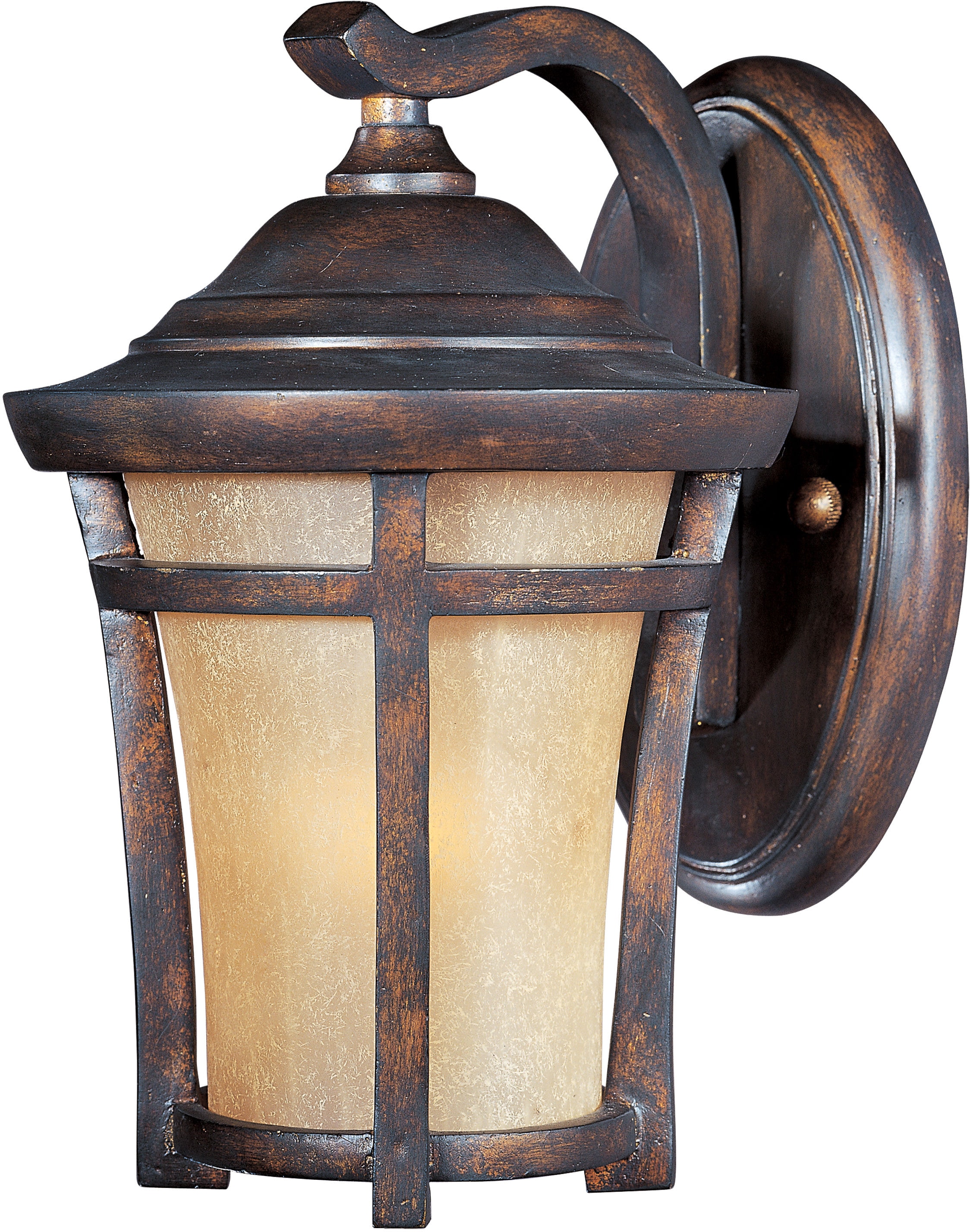 Maxim Lighting 65162GFCO Balboa VX LED E26 1 -Light 9.5-in H Distressed Brown Hardwired Outdoor Wall Light