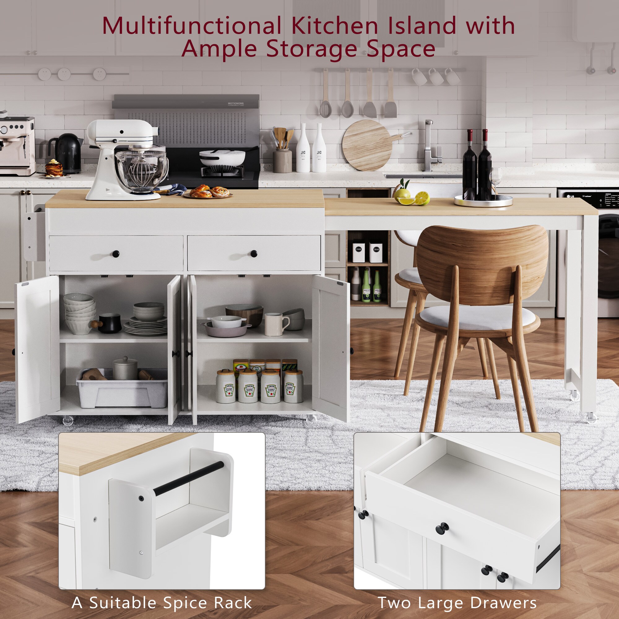 Kahomvis KK-QPO3-09W Kitchen-Furniture - View #4