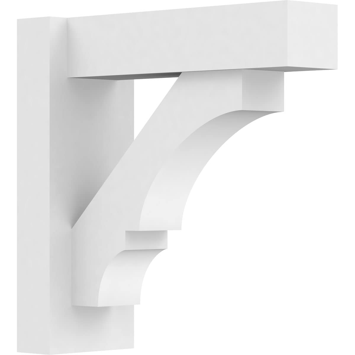 Ekena Millwork OUTP05X14X14BOA05 5-in W X 14-in D X 14-in H Balboa Architectural Grade PVC Outlooker with Block Ends