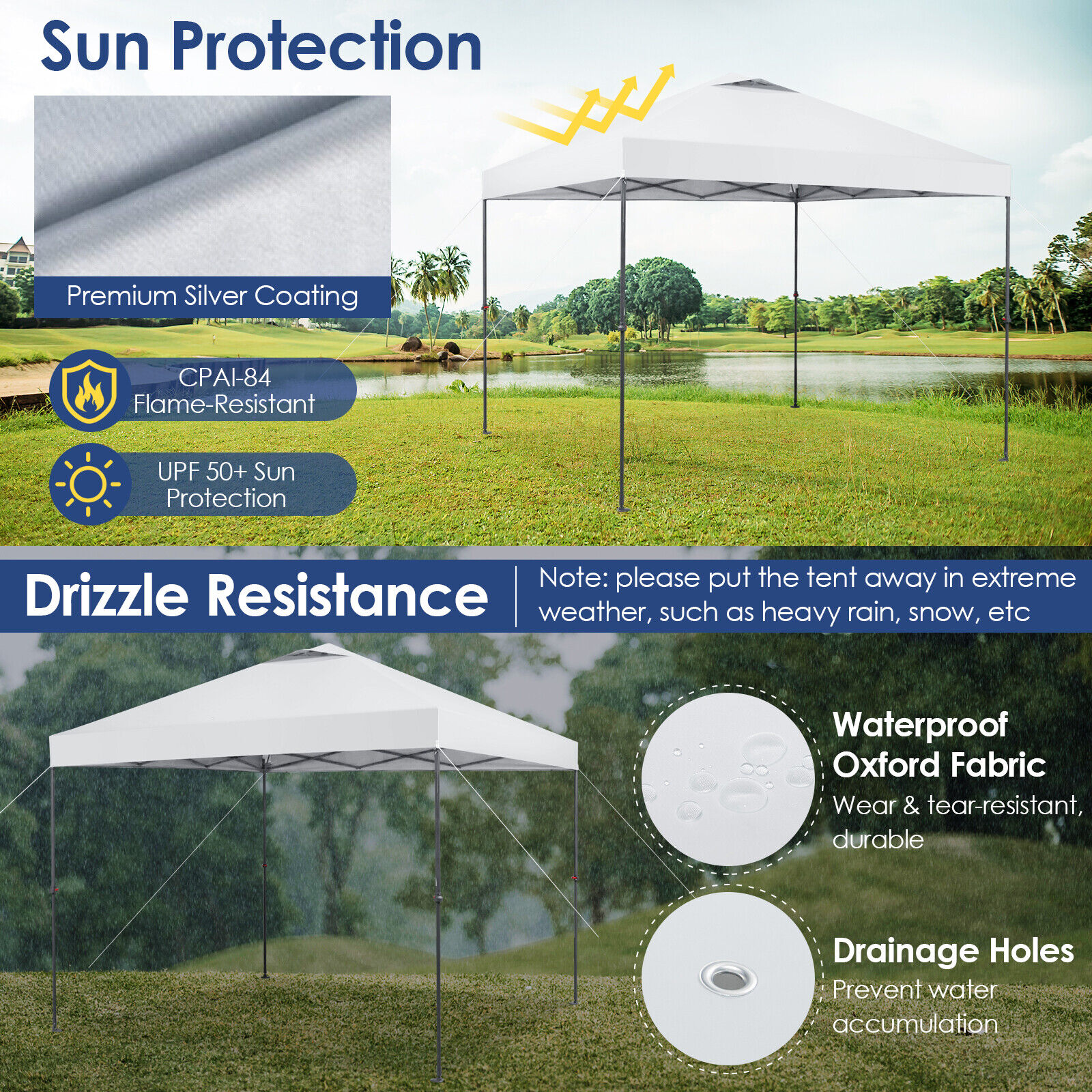 WELLFOR TDS10847WH Canopy-Storage - View #6