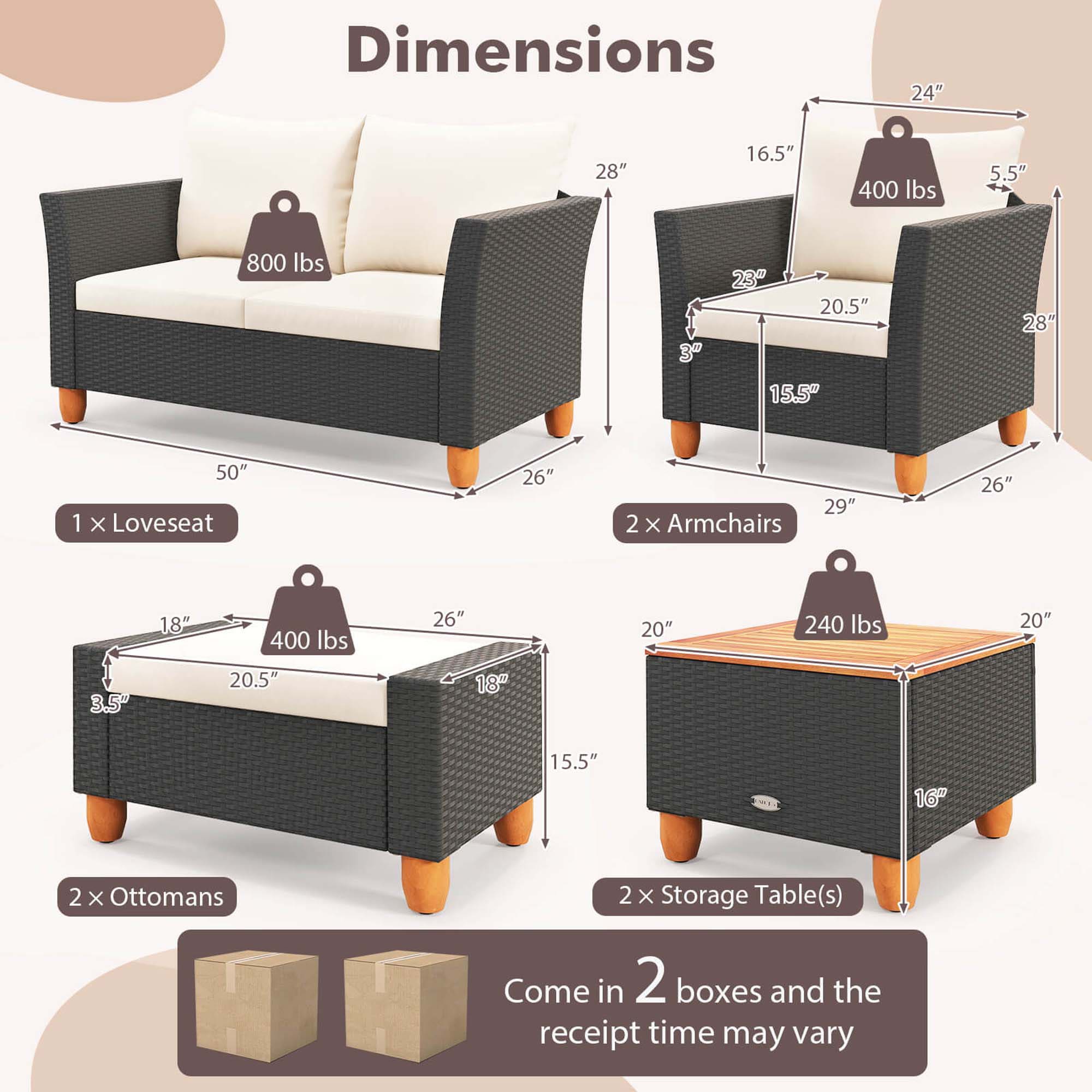 Costway HCST03931 Patio-Conversation-Sets - View #2