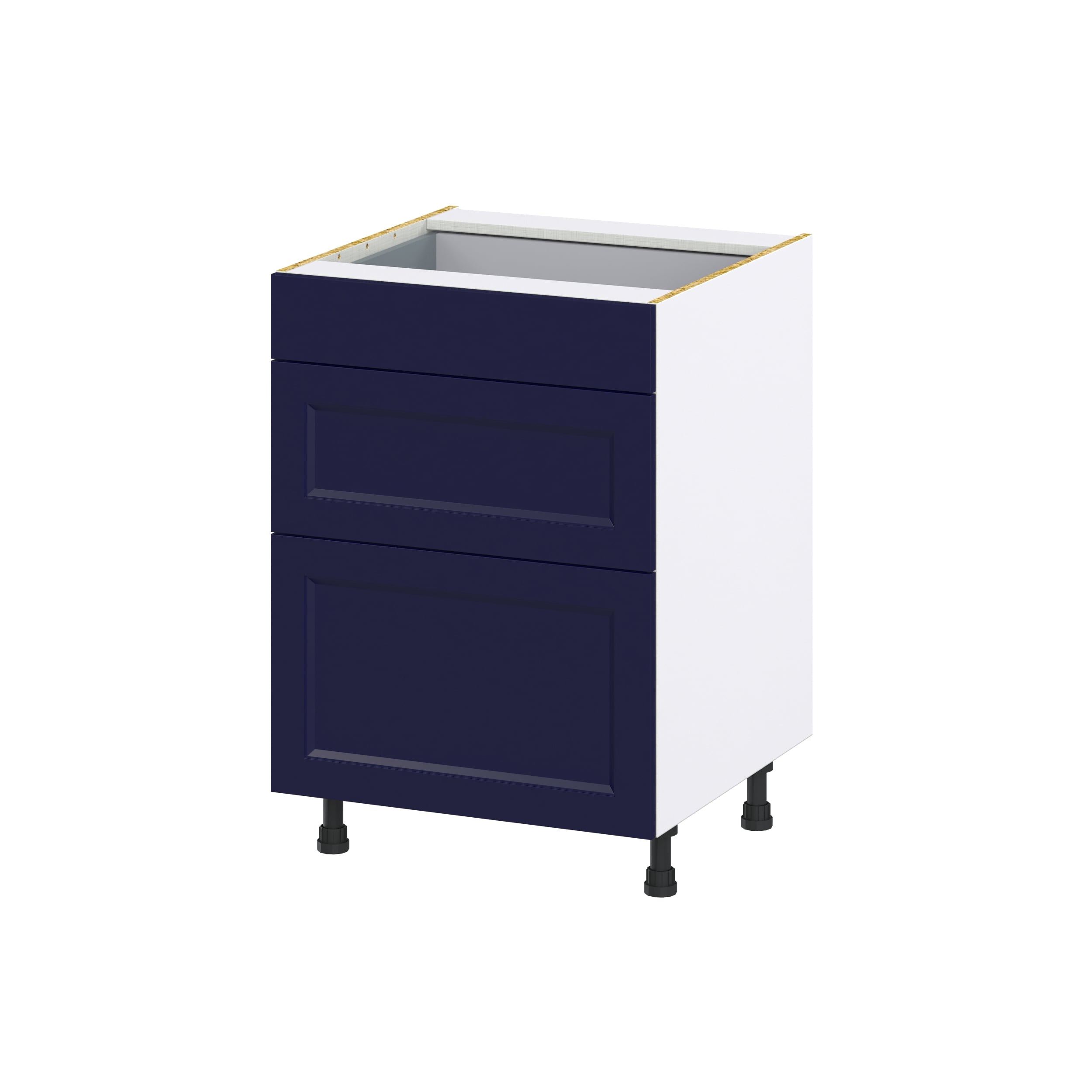 Hugo&Borg Lorette 15-in W x 34.5-in H x 25-in D Navy Blue 3-Drawer Base Fully Assembled Cabinet