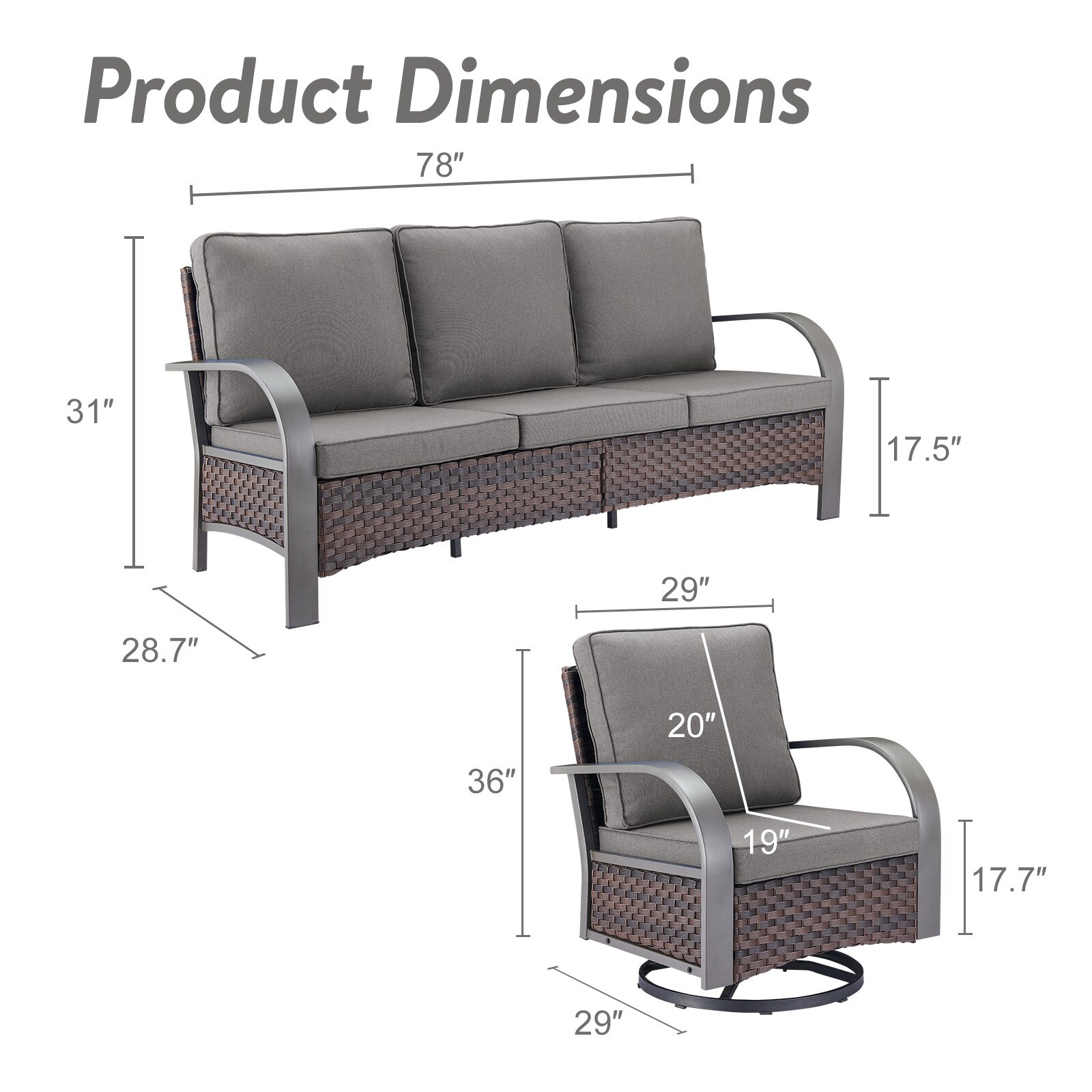 Rilyson FSTZB1320-3 Patio-Conversation-Sets - View #9
