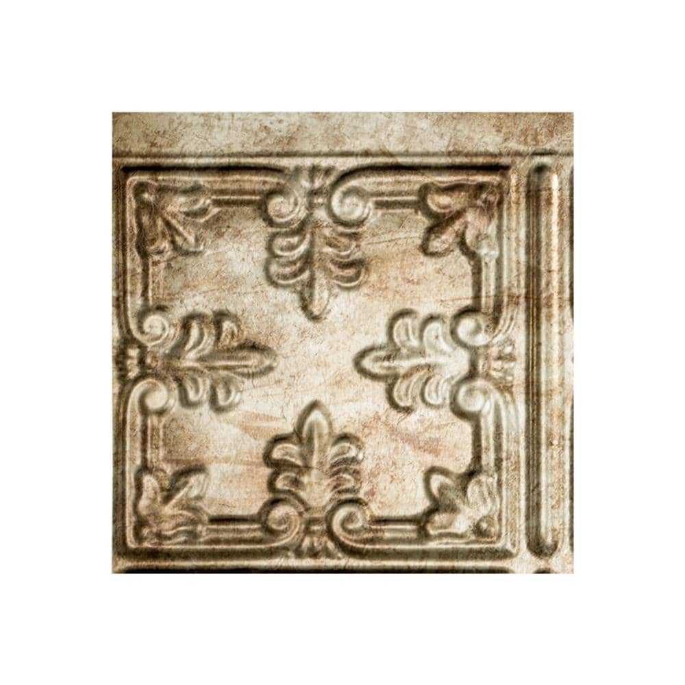 Fasade X6017 Sample 6-in x 6-in Plastic Bermuda Bronze Backsplash Panels