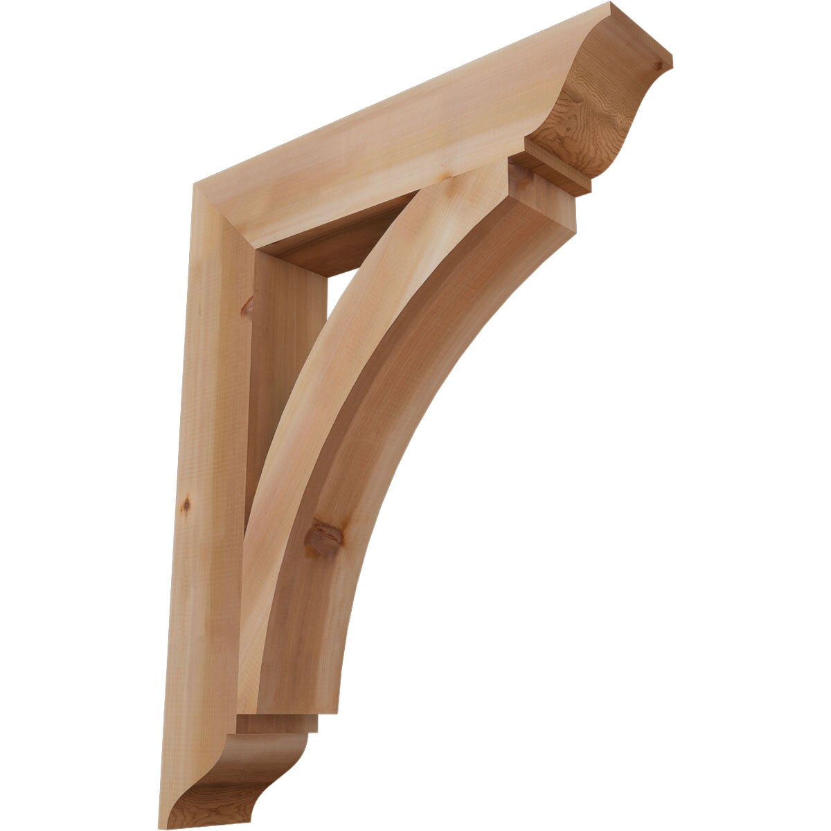 Ekena Millwork BKT06X30X38THR01SWR Thorton traditional smooth 5-1/2-in x 30-in x 38-in Western red cedar Brown Wood Standard bracket