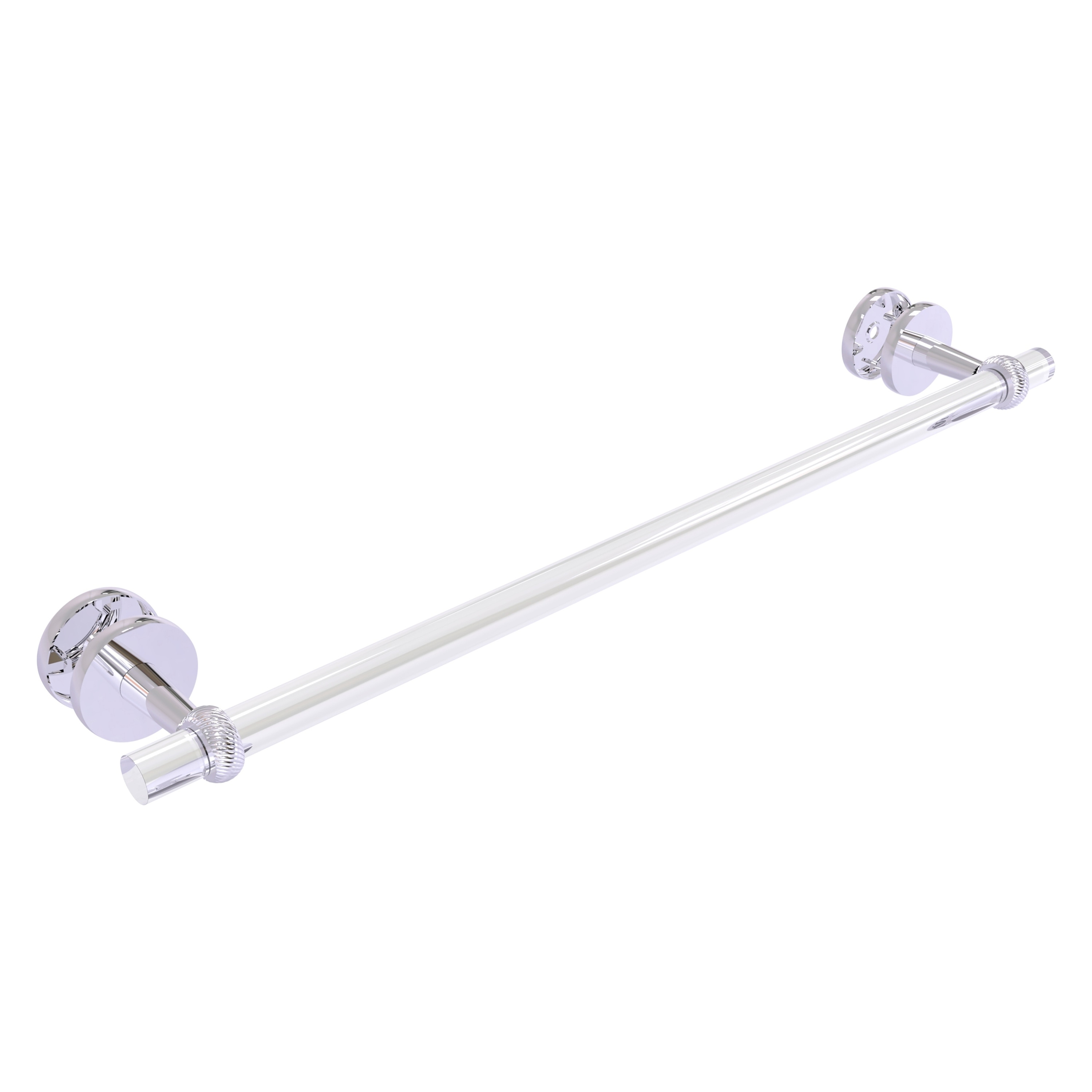 Allied Brass CV-41T-SM-24-PC Clearview 24-in Polished Chrome Wall mount Single Towel Bar