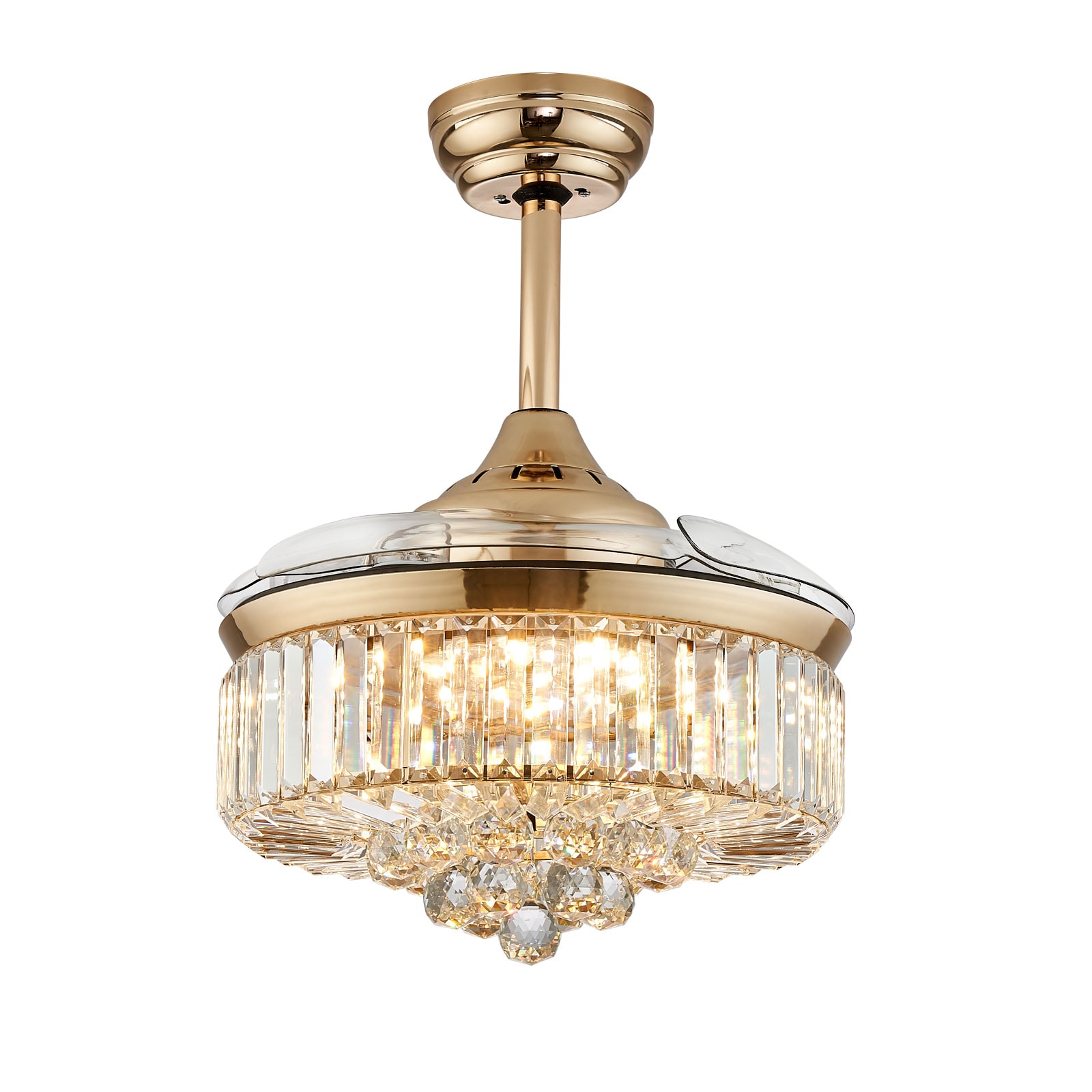 Antoine Russell 36-in Gold Color-changing LED Indoor Chandelier Ceiling ...