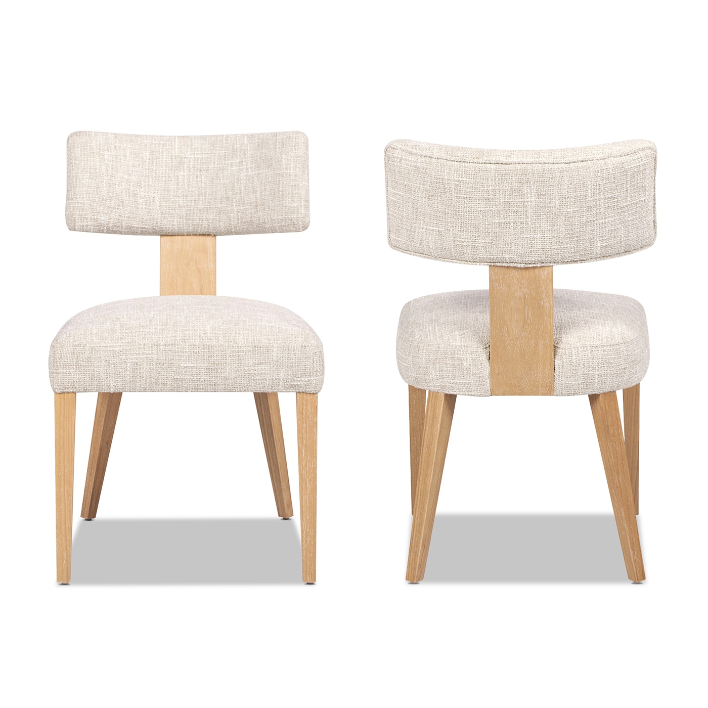 Jennifer Taylor Home L2P-MTW-80190 Set of 2 Louise Contemporary/Modern Chenille Upholstered Dining Side Chair (Wood Frame)