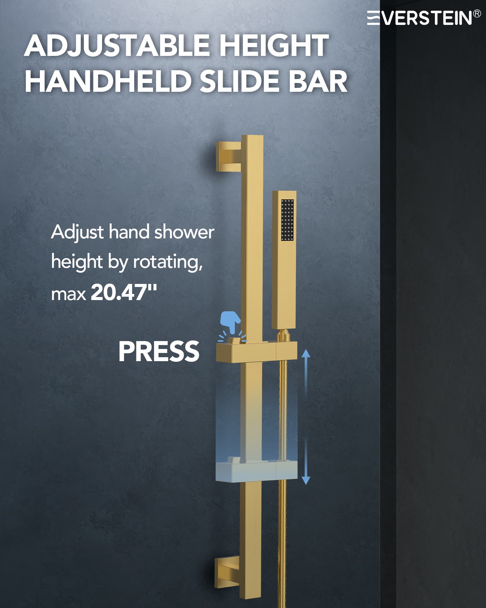 EVERSTEIN SFS-1047-GD16 Showerhead-Bar-Panels - View #13