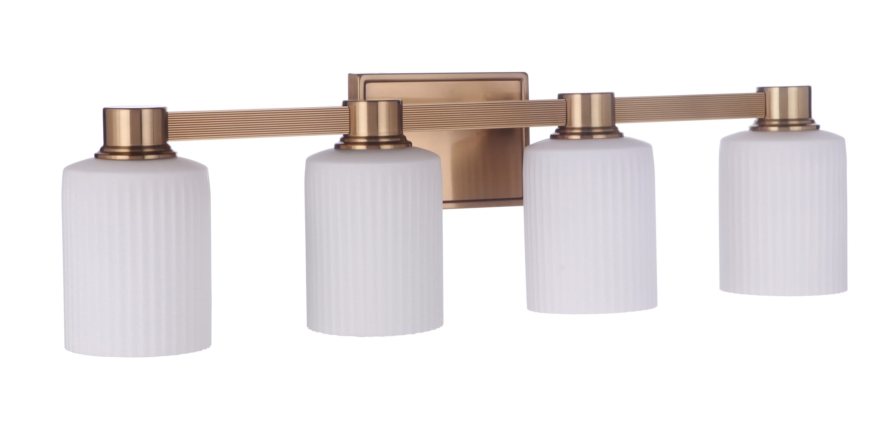 Craftmade 12928SB4 Bretton 28.13-in 4 -Light Satin Brass Traditional Vanity light