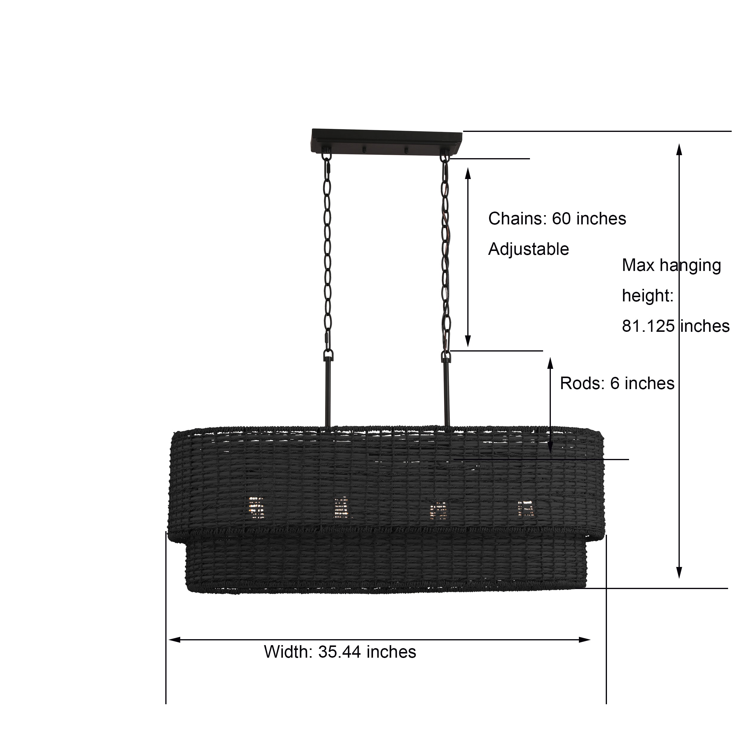 allen + roth KOQ4304AX-02 BK Pendant-Lights - View #7