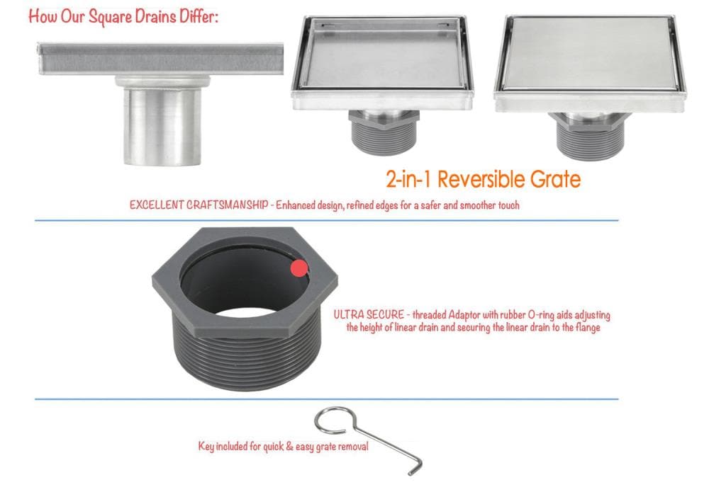 eModernDecor TZSD-4-TI Drains-Flanges - View #7