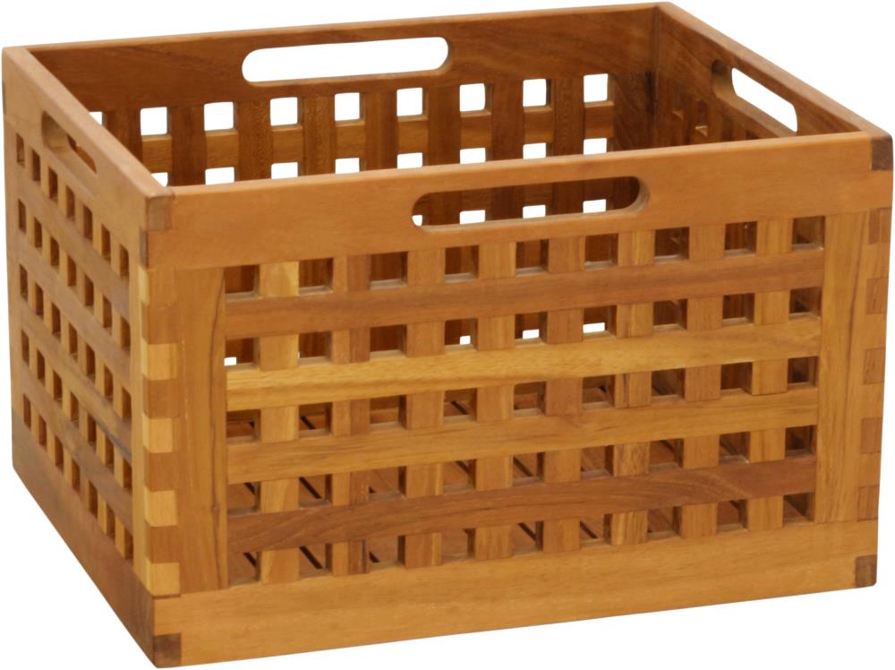 AquaTeak 140 13-in W x 10-in H x 16-in D Teak Oil Wood Bin