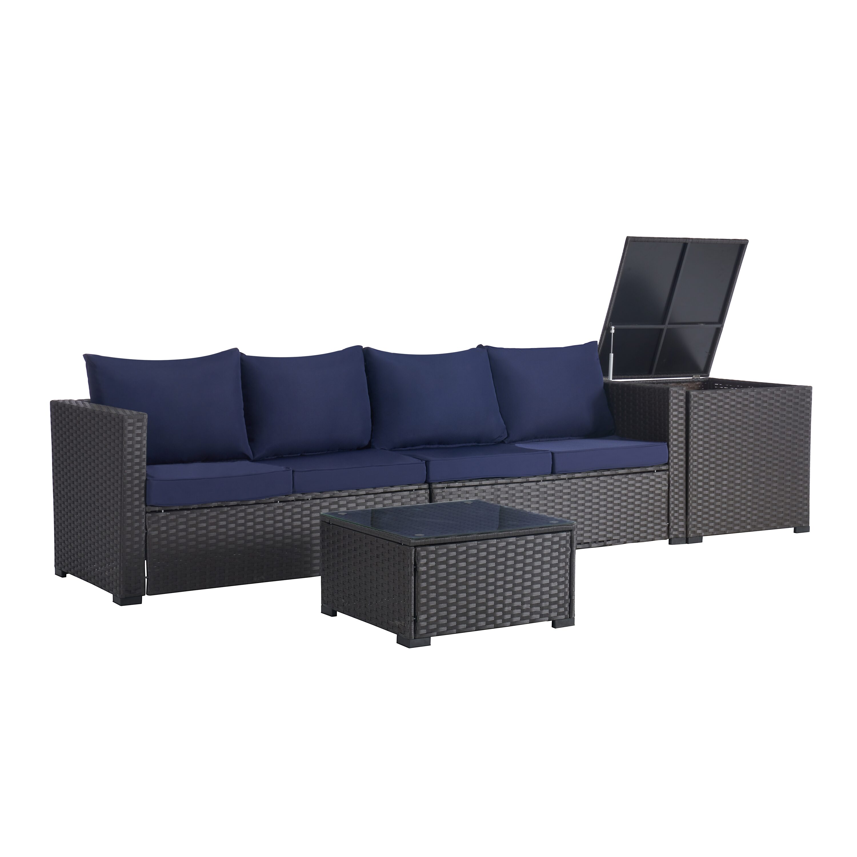 SANSTAR L-WS-C1-BU Patio-Conversation-Sets - View #2