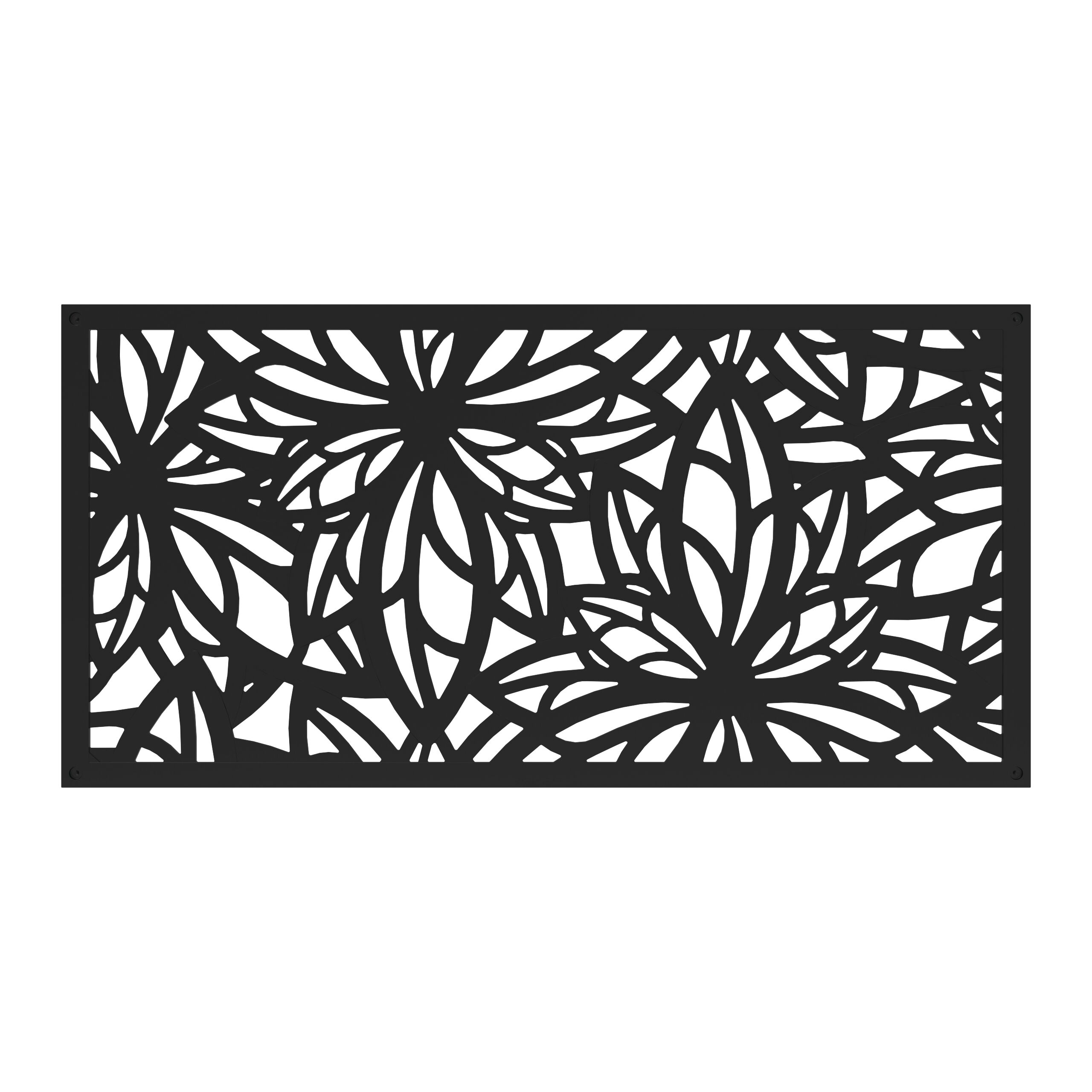 Freedom 73055262 1/2-in x 48-in x 2-ft Black Polypropylene Decorative Screen Panel