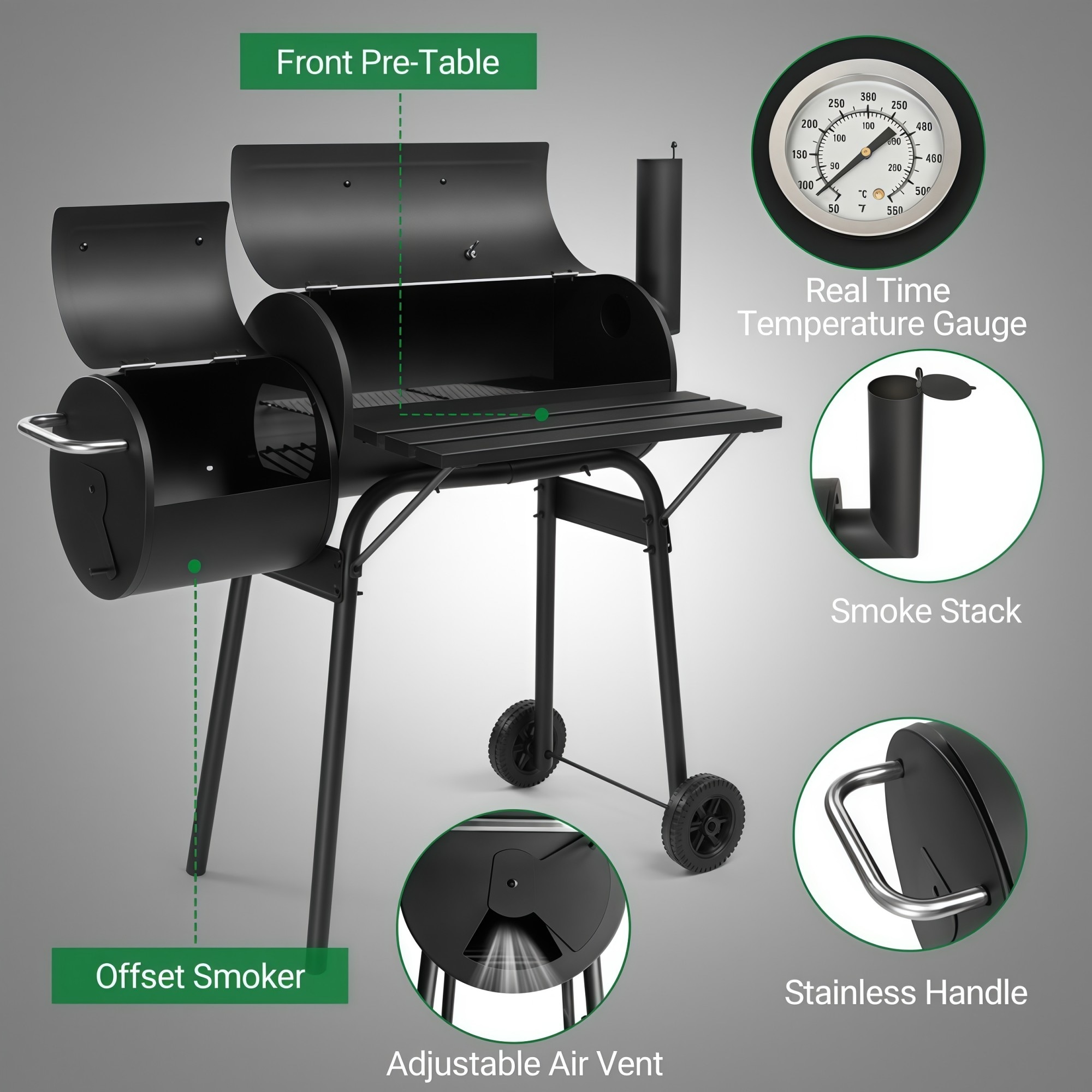 Numhew NHDREW37650 Charcoal-Grills - View #9