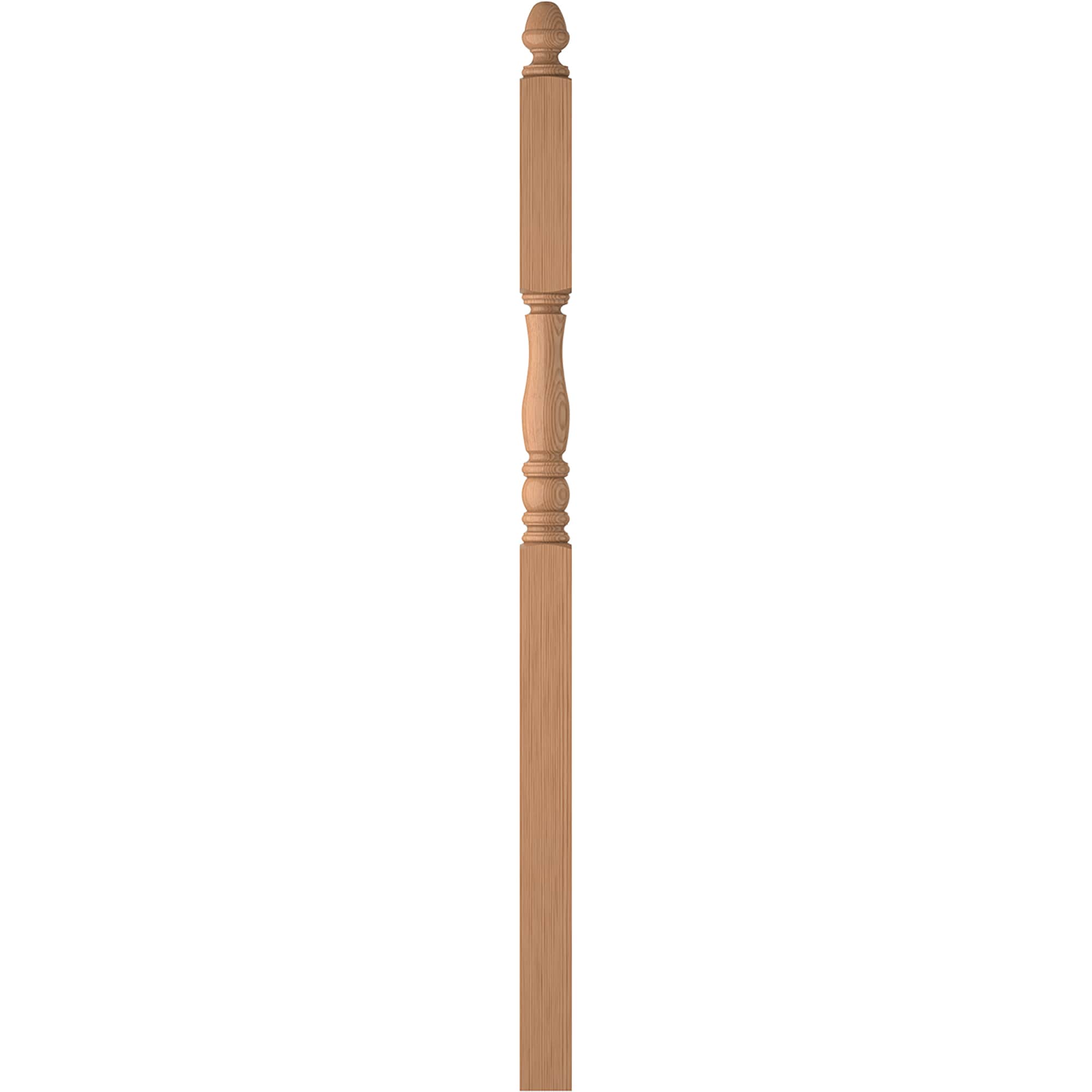 L.J. Smith Stair Systems LJP-3346-AL Briarcliffe 3.5-in x 72.5-in Unfinished Alder Intermediate Stair Newel Post