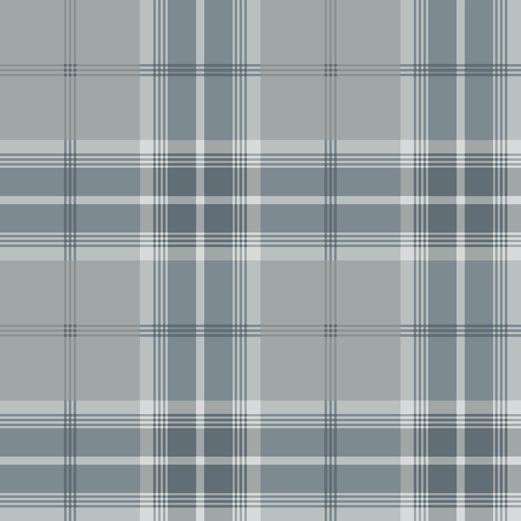 Advantage 2980-92120 Splash 57.5-sq ft Blue Non-woven Plaid Unpasted Wallpaper