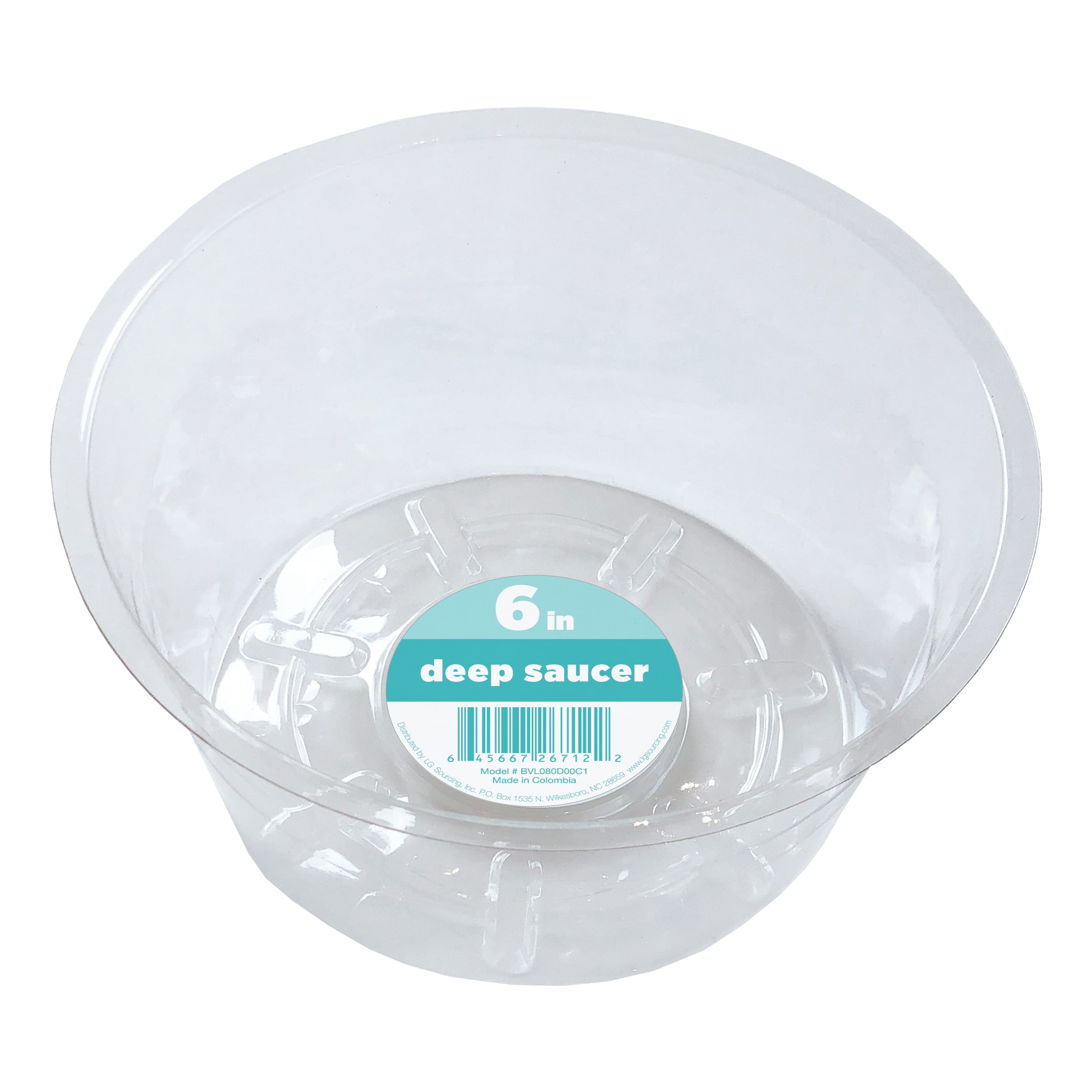 Crescent Garden BVL060D00C2 5.98-in Clear Plastic Plant Saucer