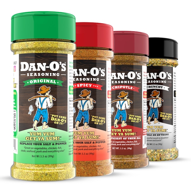 Dan-O's Seasoning 4-Pack 14-oz Original, Spicy, Chipotle, Crunchy