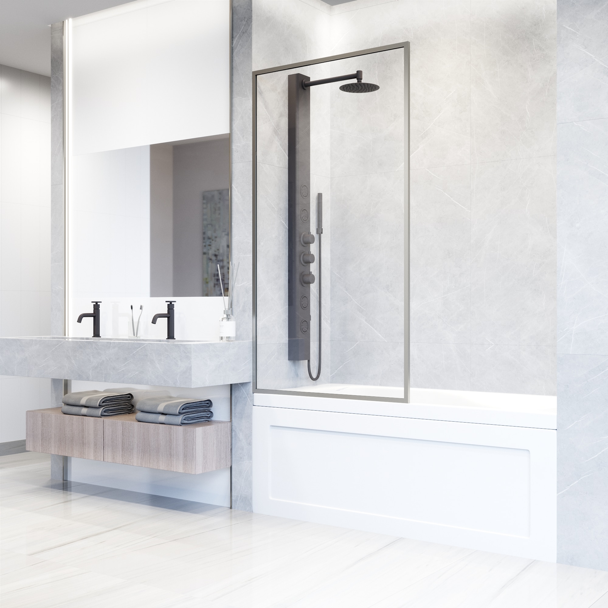 VIGO VG6077STCL3462 Bathtub-Doors - View #2