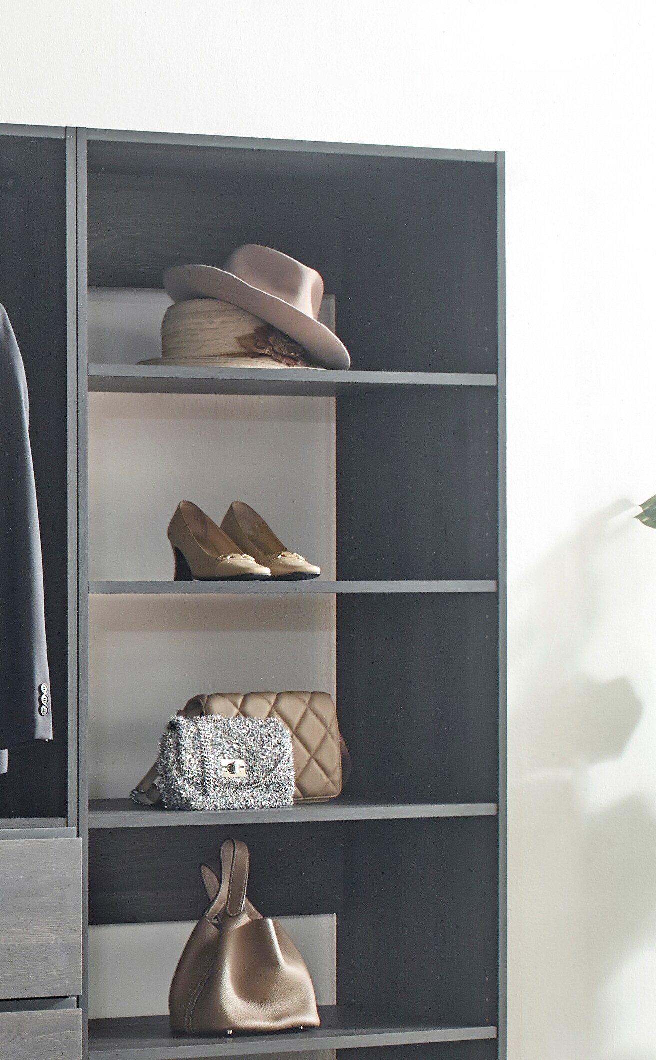 Klair Living PROSPER-ABDE BLK Wood-Closet-Kits - View #7
