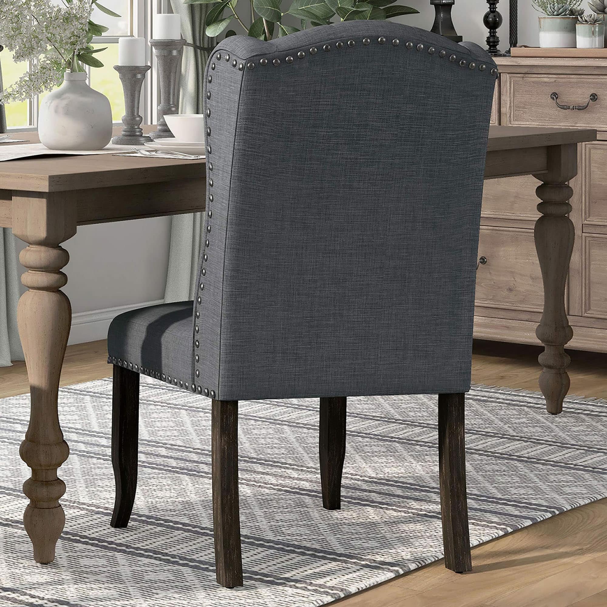 Furniture of America IDF-3324BK-GY-SC Dining-Chairs - View #5