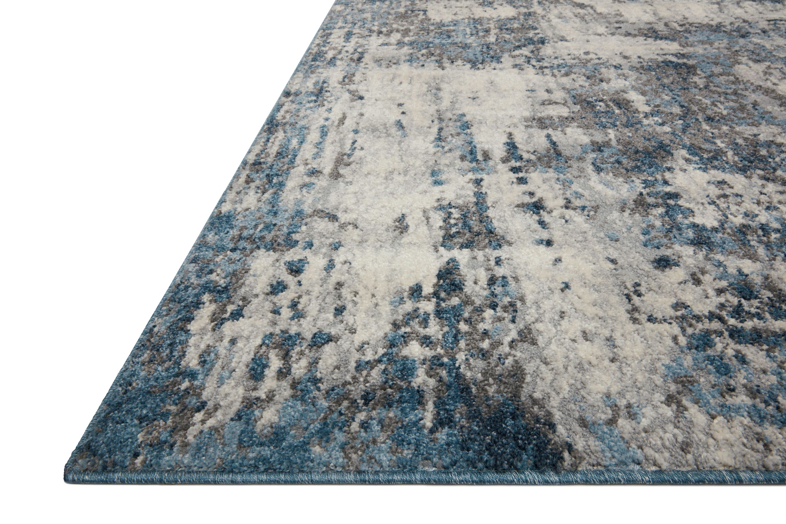 Austen Abstract Natural Ocean Wool-Blend Runner Rug 2'-4" x 8'-0"